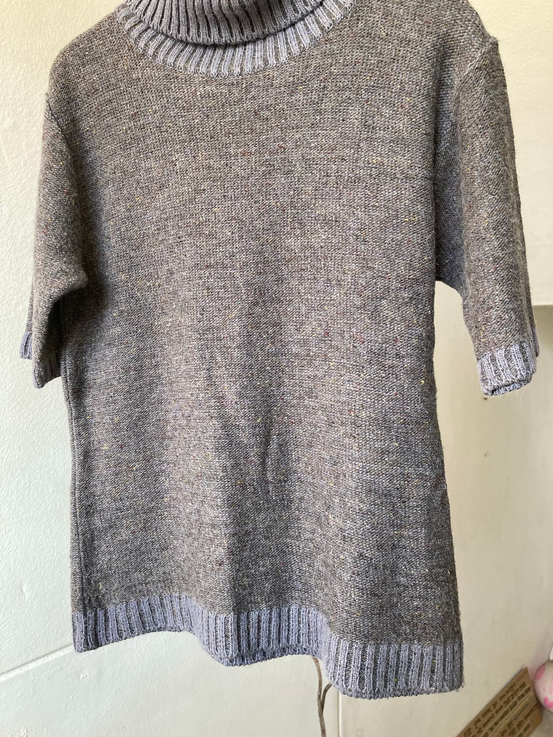 울 그레이•하늘 폴라 니트탑 상품이미지3