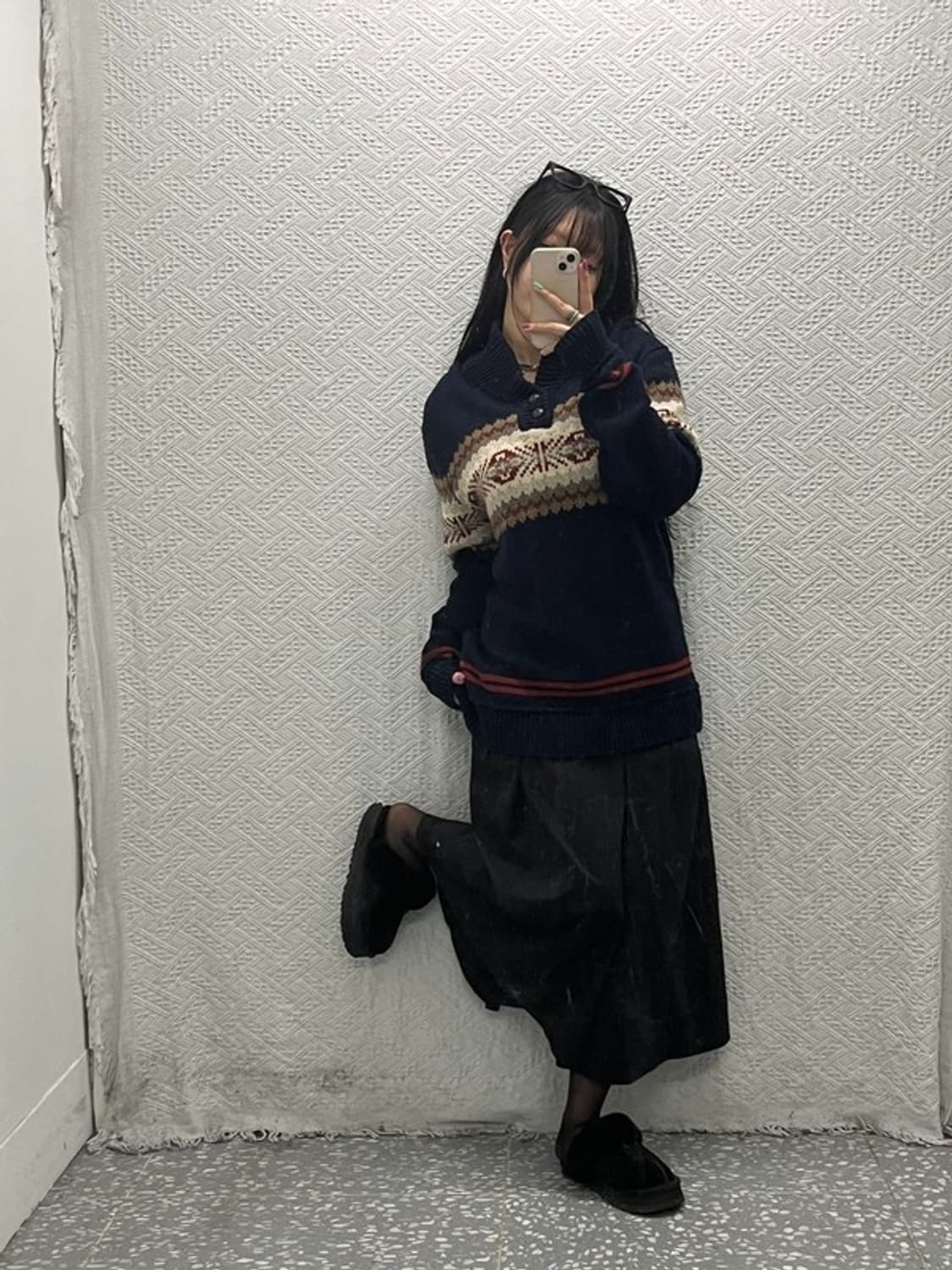 리바이스 노르딕 울 코위찬 홀리데이 숄카라 니트 L C06616 상품이미지2