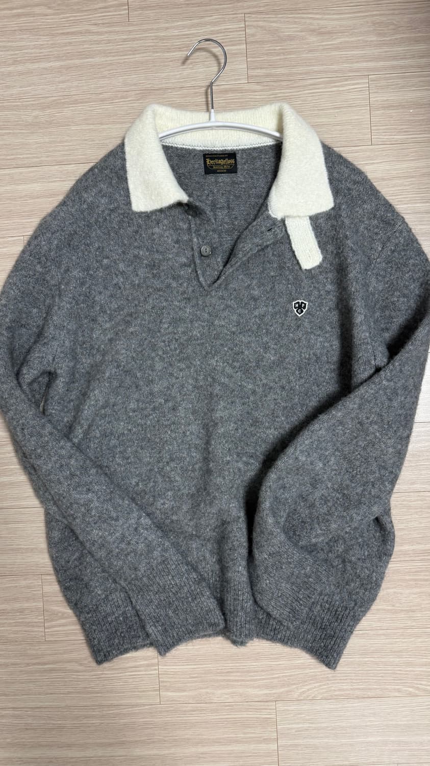 헤리티지플로스 23fw 울 폴로 니트 s사이즈  상품이미지2