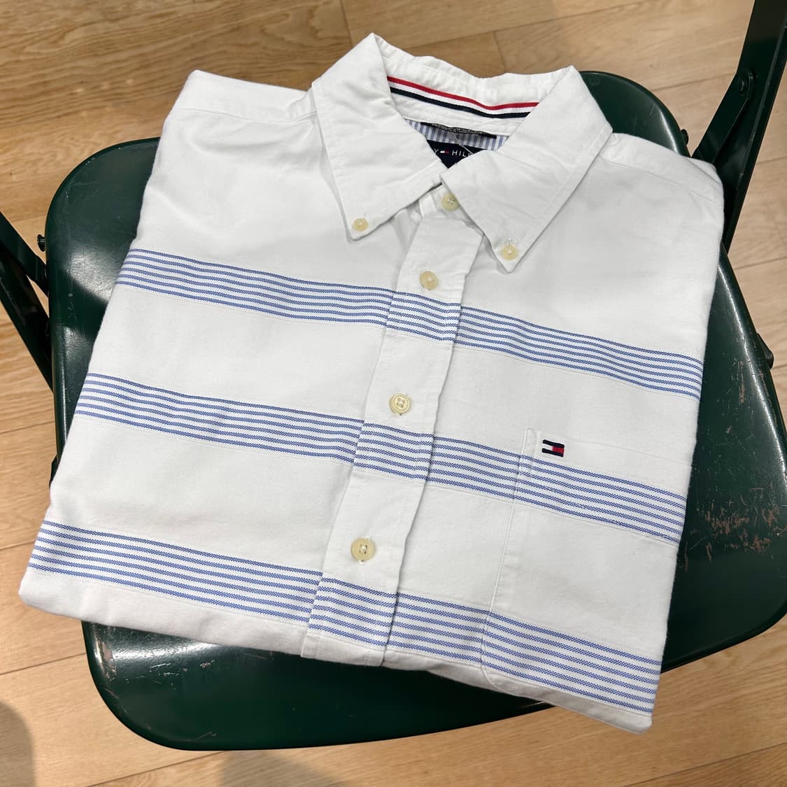Tommy Hilfiger Logo Stripe Shirts 상품이미지1