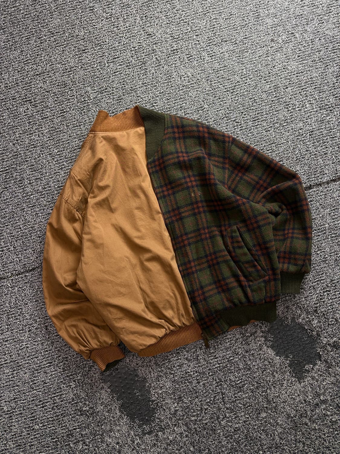 빈티지 아카이브 리버서블 체크 블루종 봄버 자켓 3475 상품이미지1