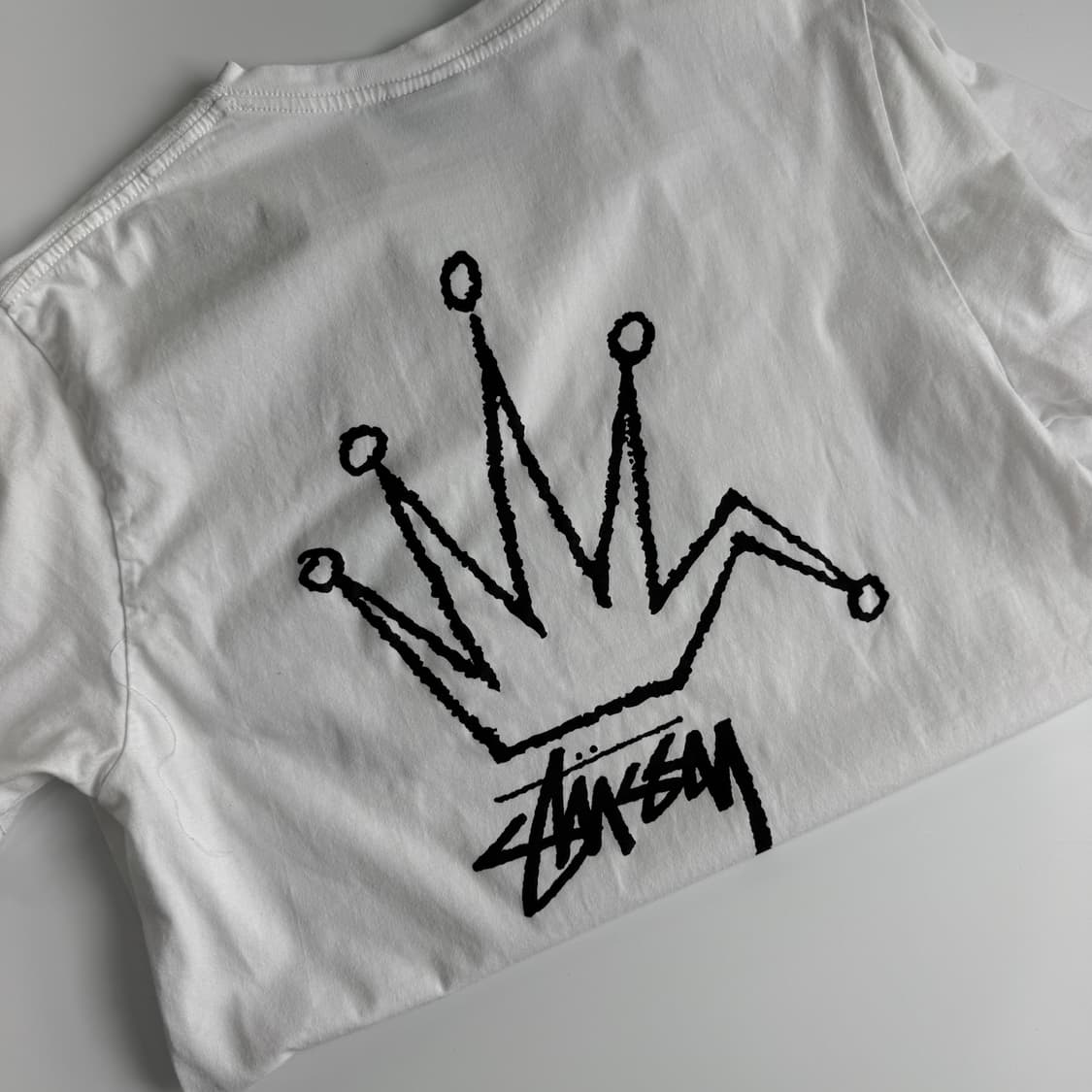 Stussy  스투시 브로큰 크라운 화이트 반팔티셔츠  상품이미지1