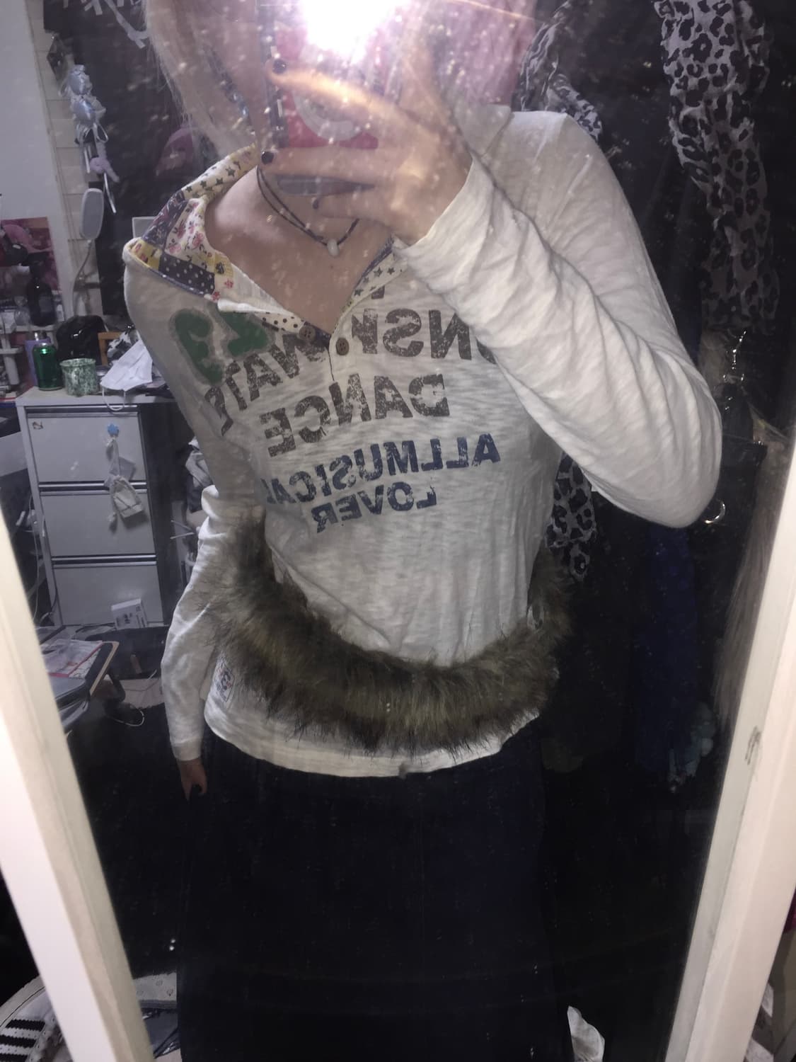 빈티지 패치워크 후드 슬리브 + 데님 맥시 스커트 상품이미지1