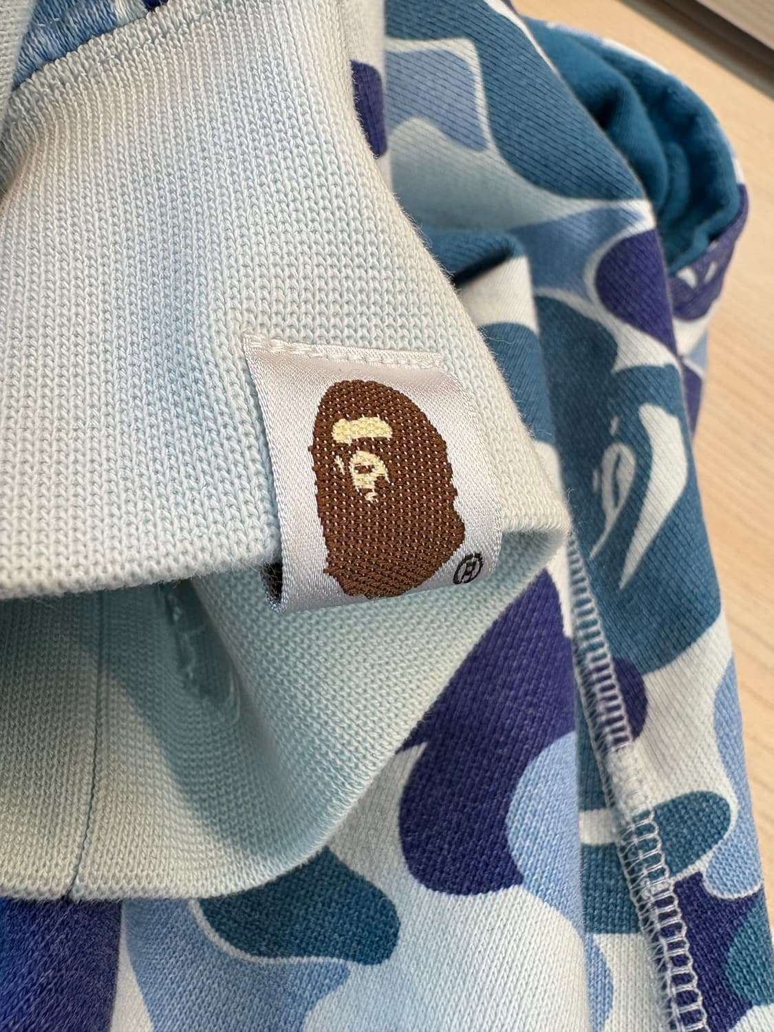 Bape abc 카모 더블 샤크 후드 L 상품이미지3