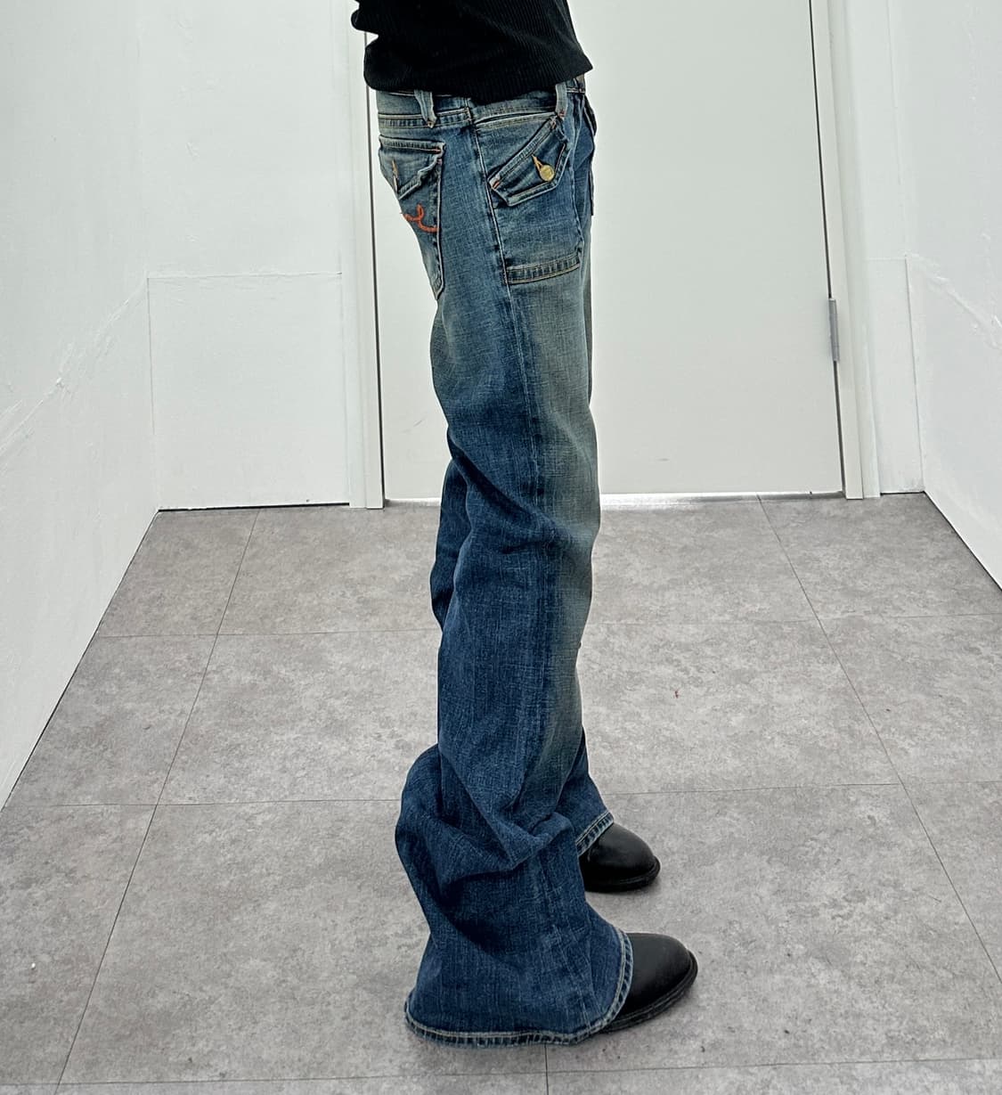 Imajean Nation USA flare cut denim jeans 상품이미지1