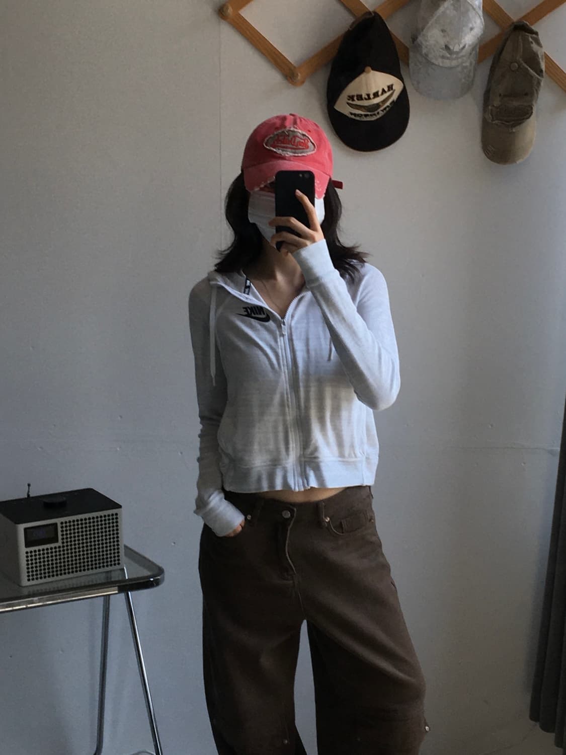 나이키 퓨추라로고 크롭 후드집업 상품이미지1