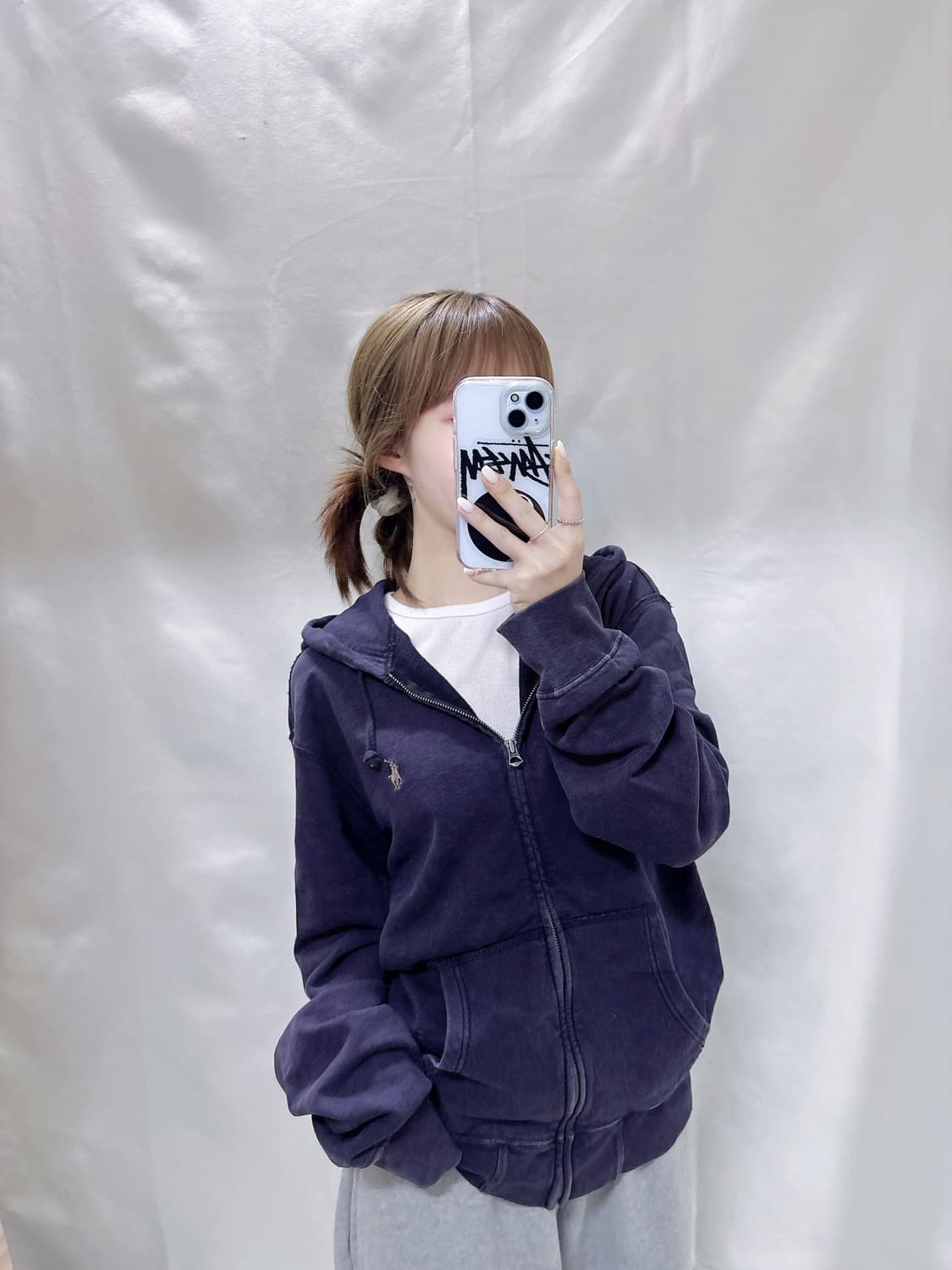 폴로 랄프로렌 빈티지 워싱 포니 후드집업  상품이미지3