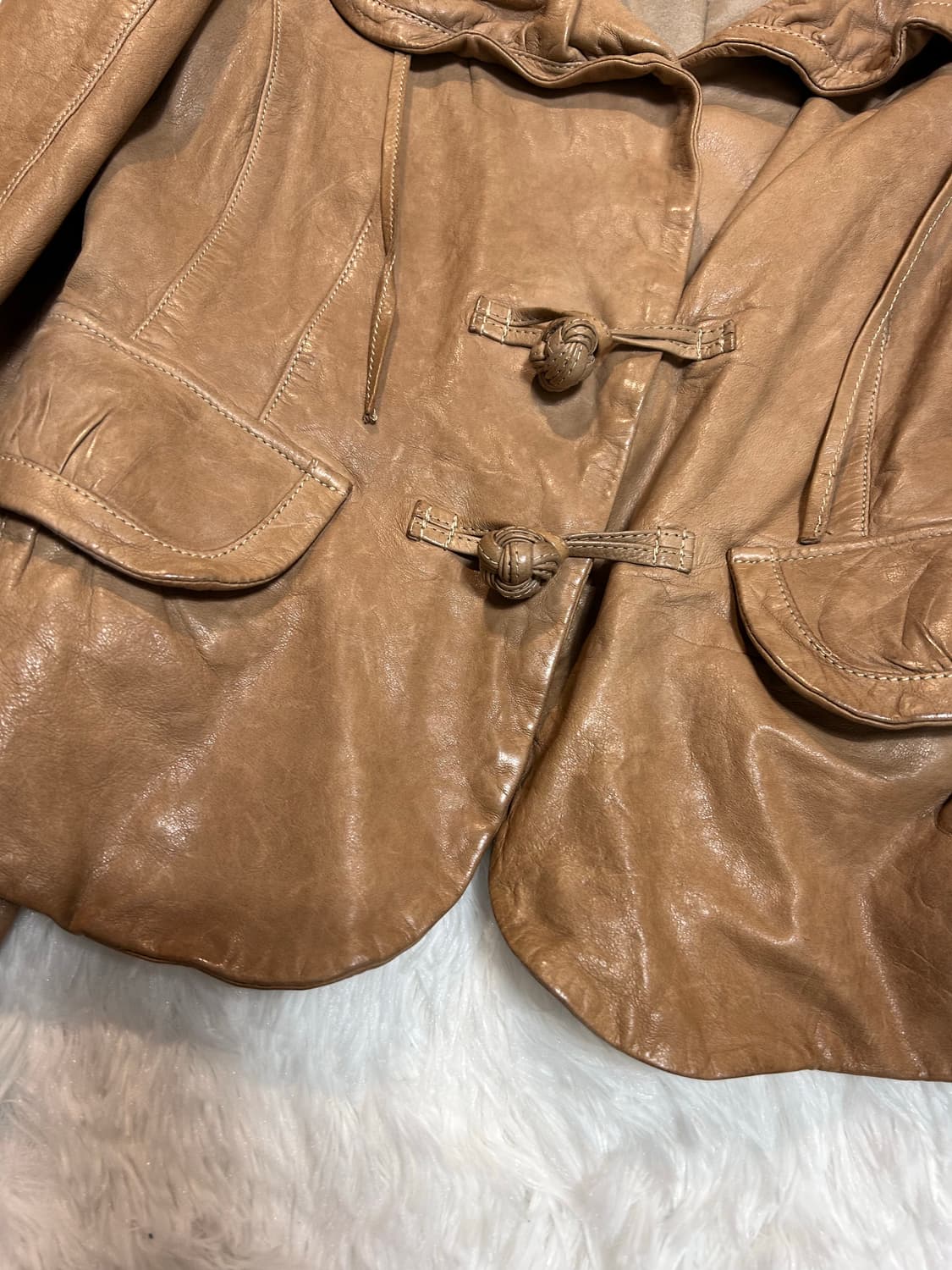 Armani Collezioni fringe lambskin jacket 상품이미지3