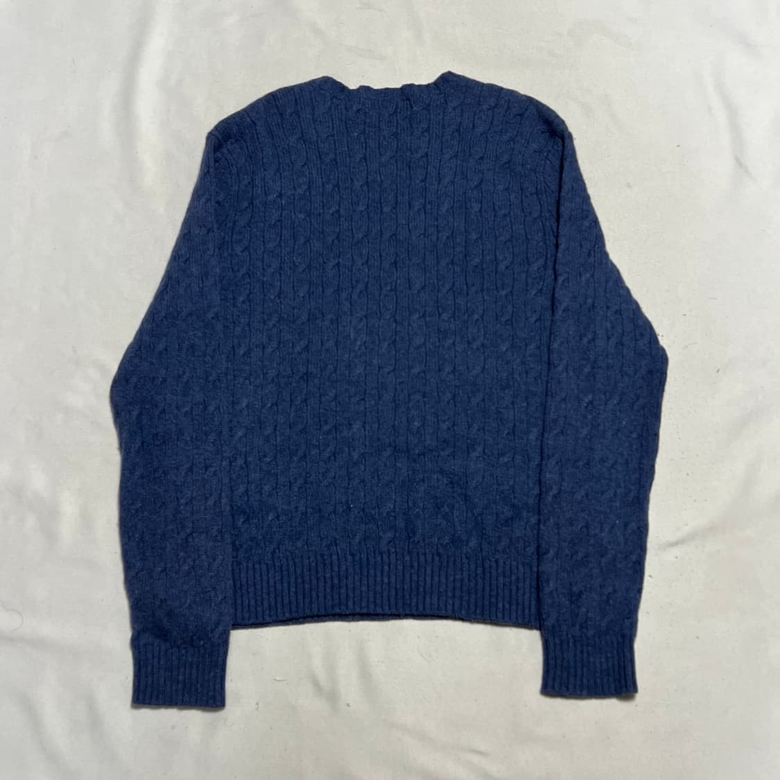 XL 폴로랄프로렌 블루 메리노 울 케이블 니트 상품이미지3