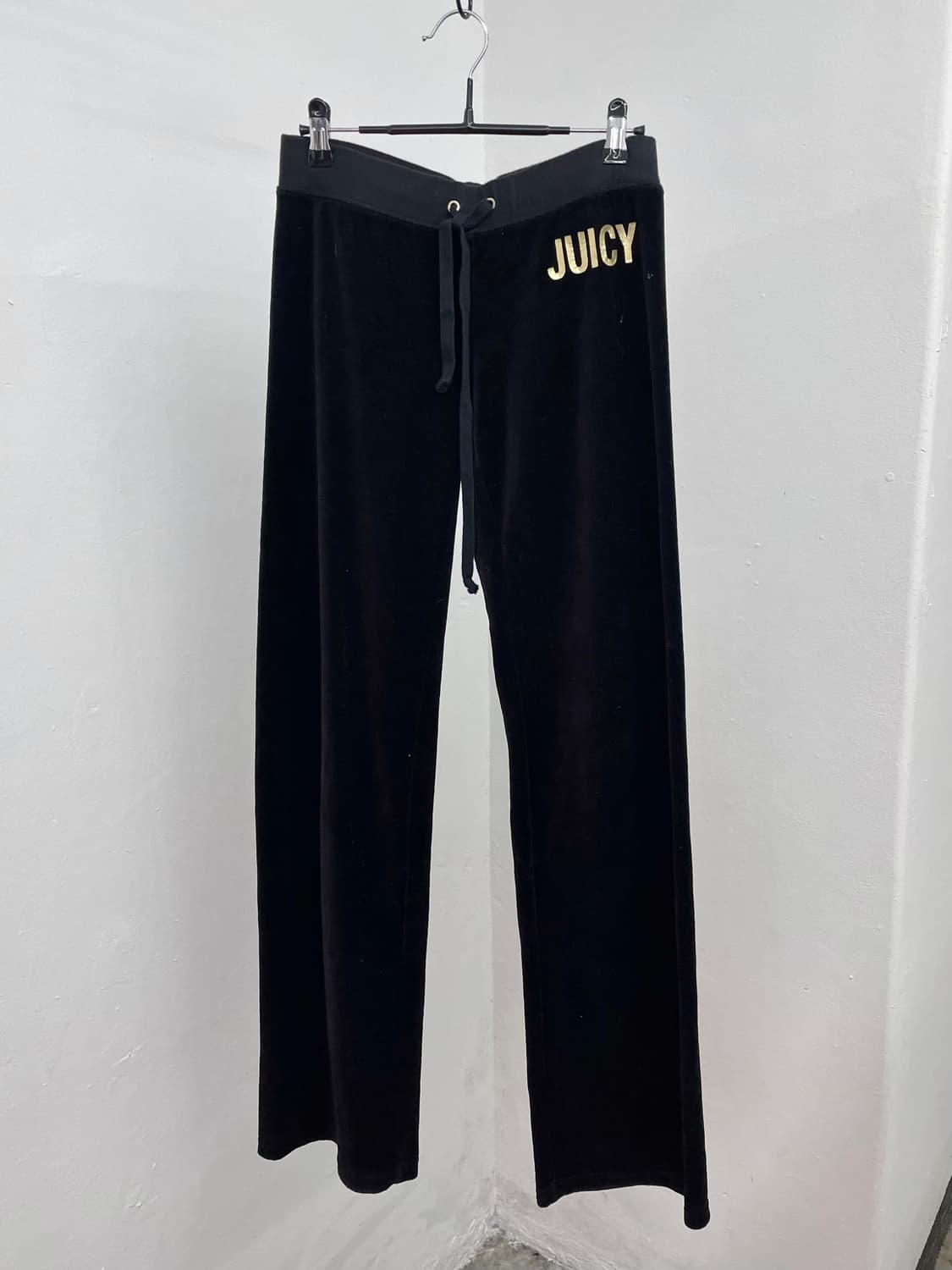쥬시꾸뛰르 블랙 로고 벨로아 팬츠 상품이미지1