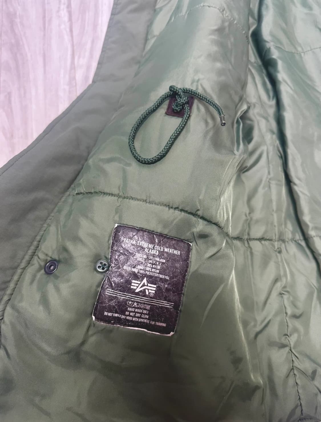 알파인더스트리 S-M 카키 야상 점퍼 파카 상품이미지5