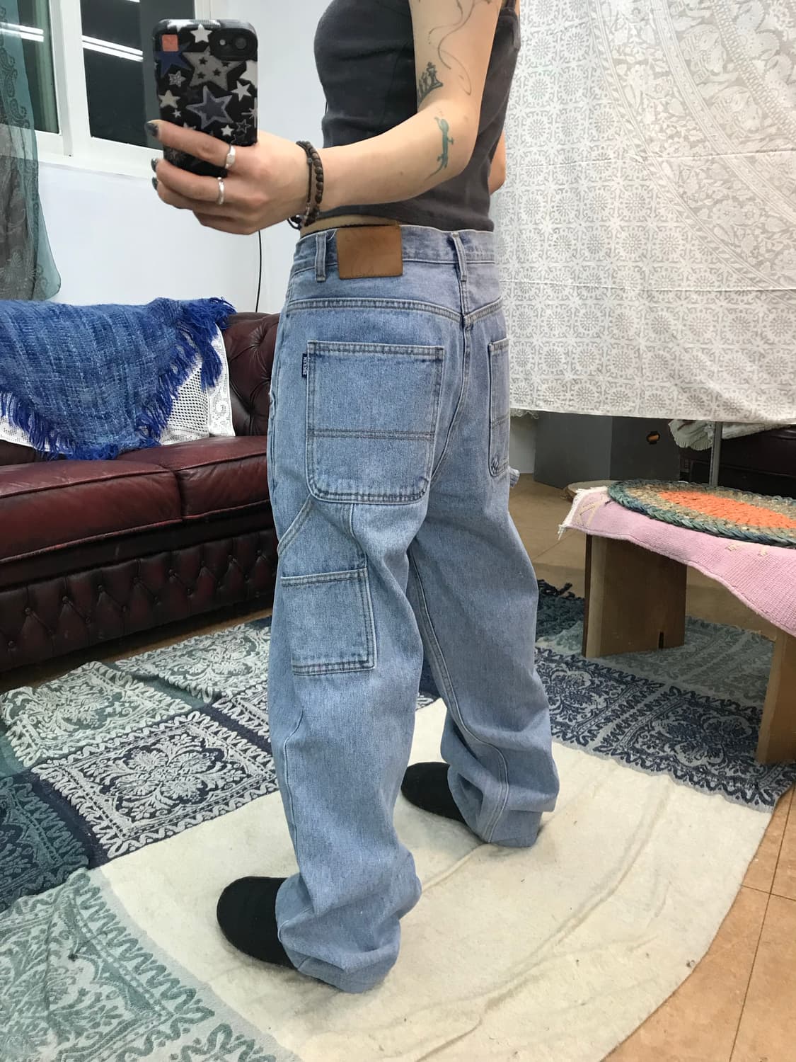 위캔더스 카펜터 연청 데님팬츠 상품이미지2