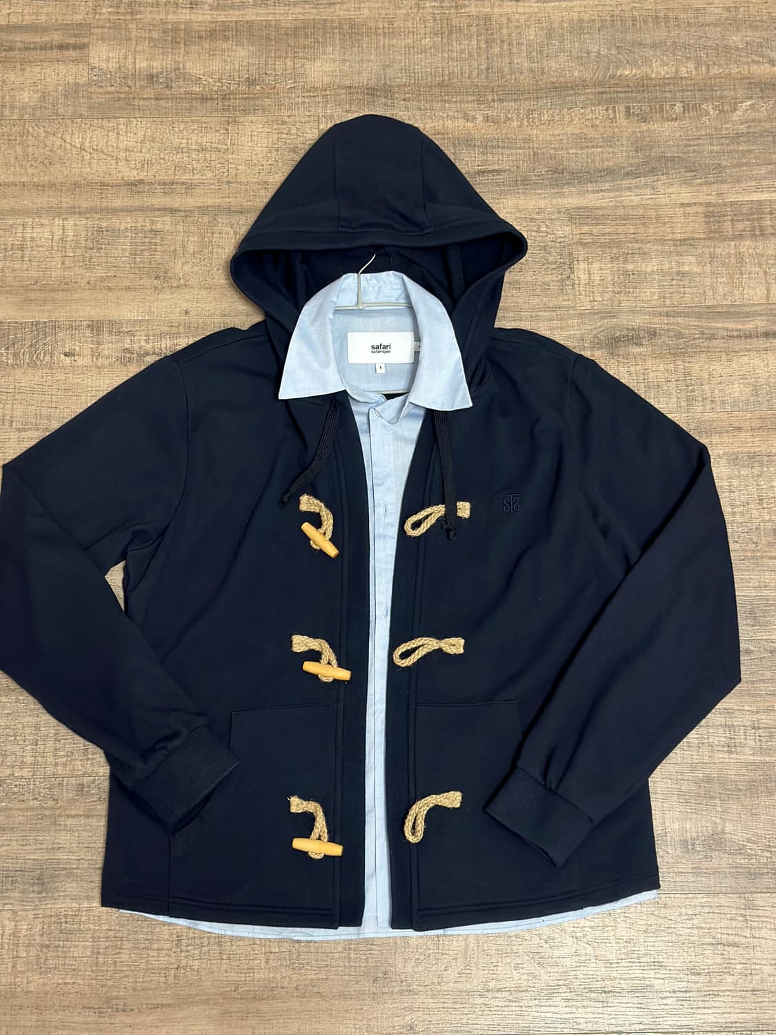 사파리스팟 (safarispot) 스쿨 셔츠 더플 후드집업 상품이미지2