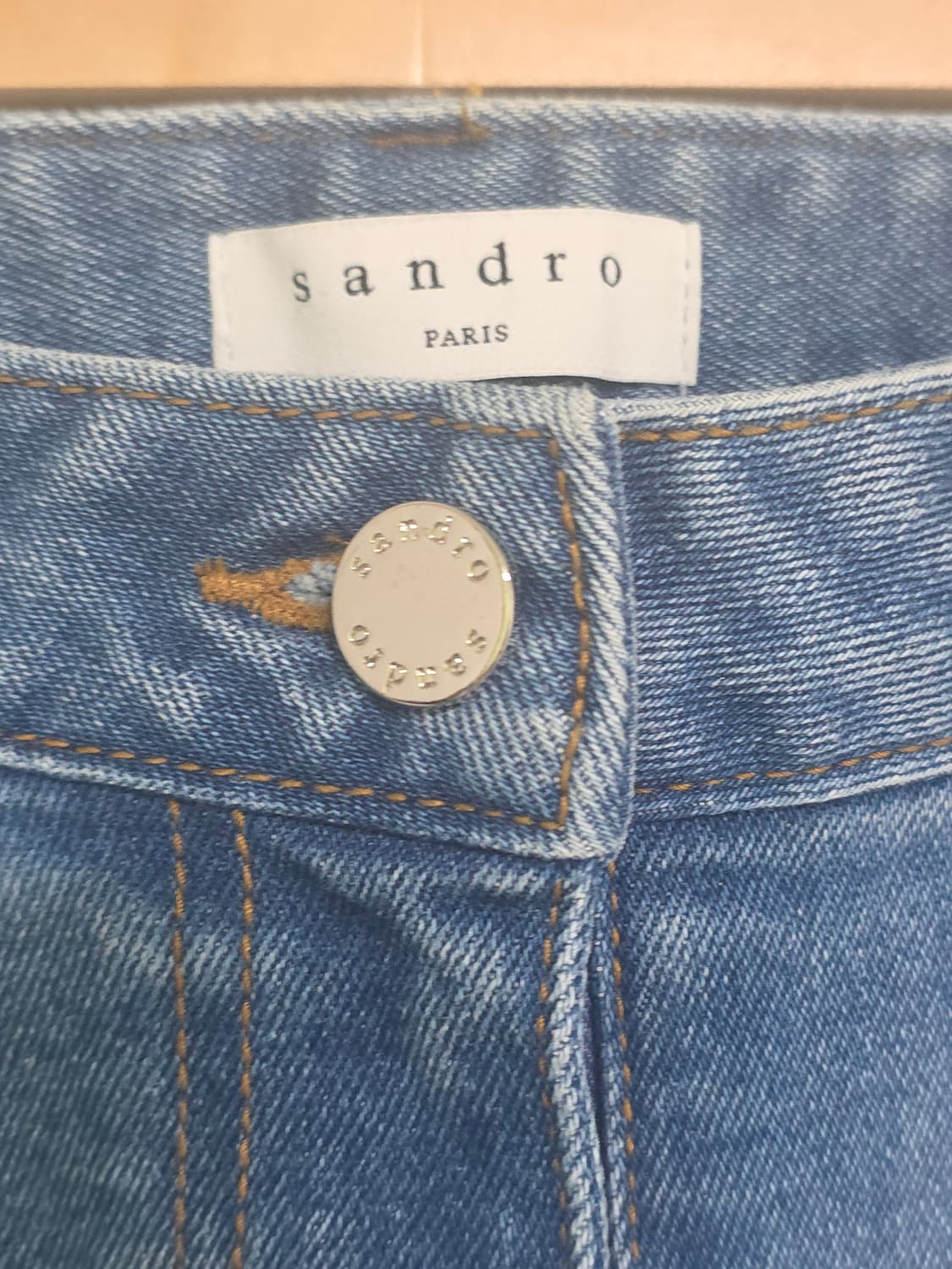 산드로 SANDRO PARIS 라이트 워싱 부츠컷 데님 26-27 상품이미지3