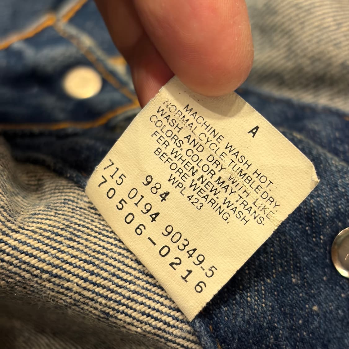 [40] 90s 리바이스 USA 데님 트러커 자켓 청자켓 B858 상품이미지8