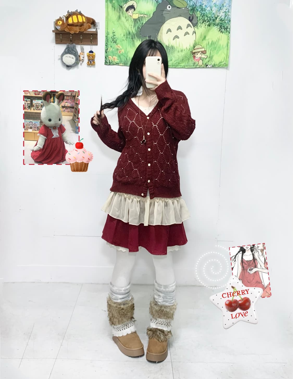 ꒰ঌ 체리 스무디 가디건 세트 🍒 ໒꒱ 상품이미지1