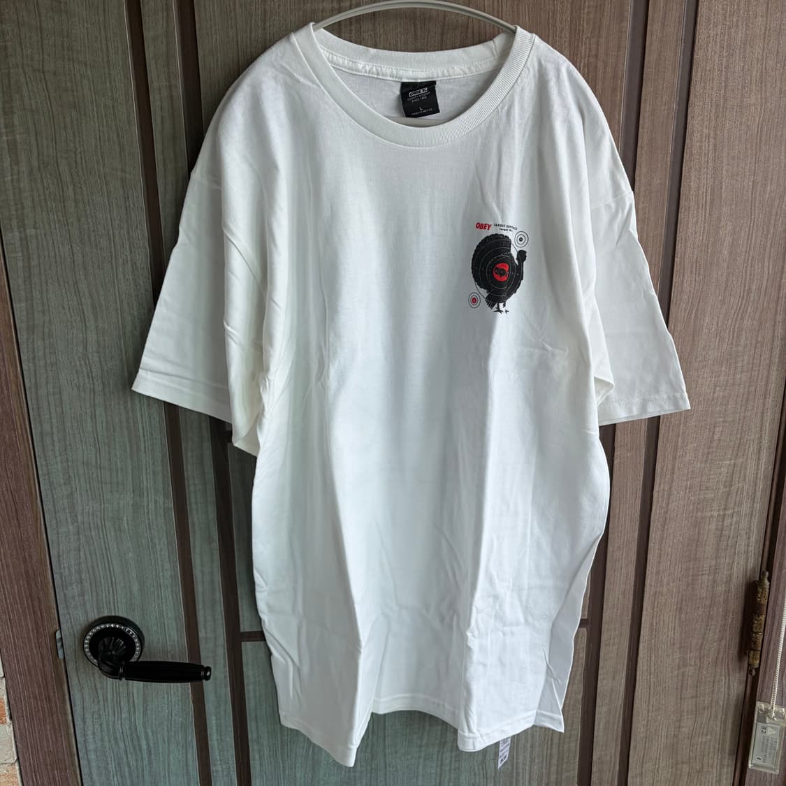 [새상품]오베이 타겟 이그러넌스 로고 반팔티셔츠 화이트 L,XL 상품이미지2