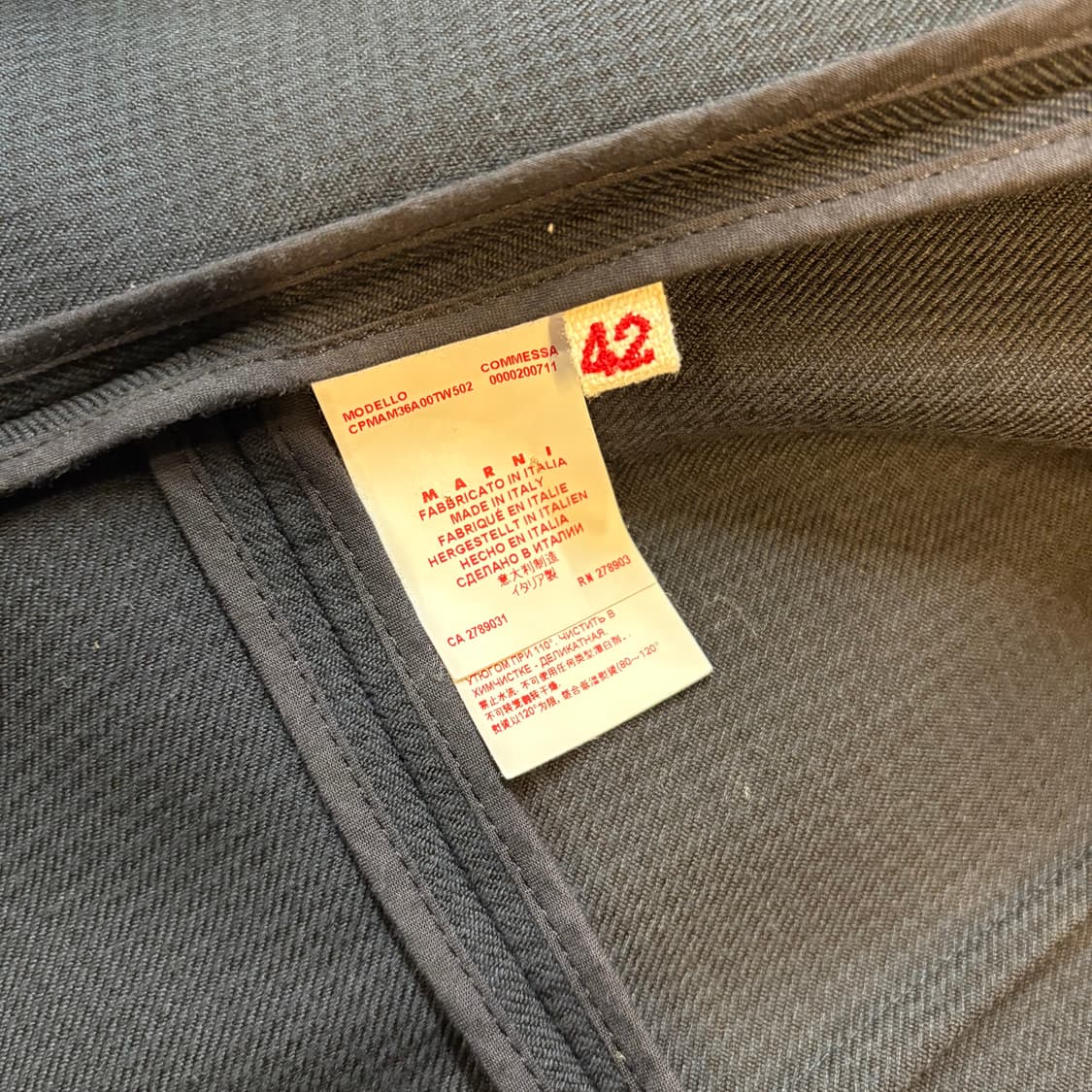 마르니 블랙 울 코튼 블랜드 숏 슬리브 트렌치 코트 상품이미지10