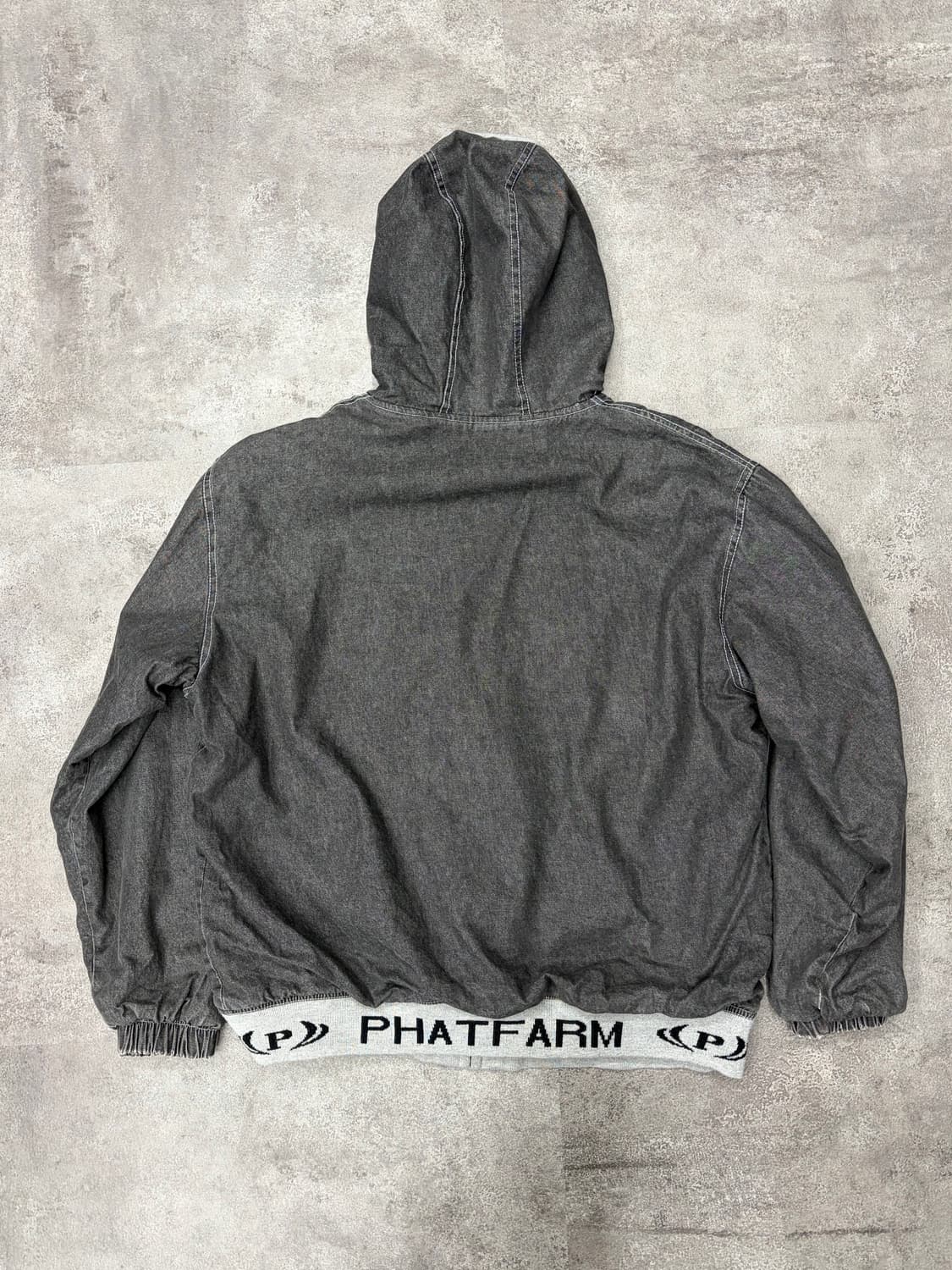 00s Phat Farm 팻팜 후드 데님 자켓 상품이미지5