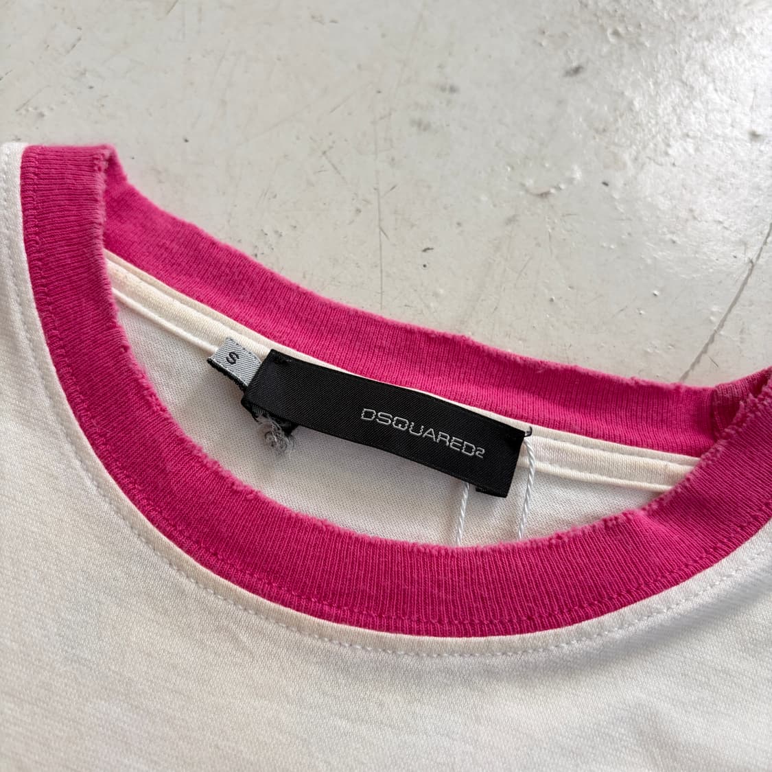 디스퀘어드 빈티지 링거 반팔티 S 상품이미지5