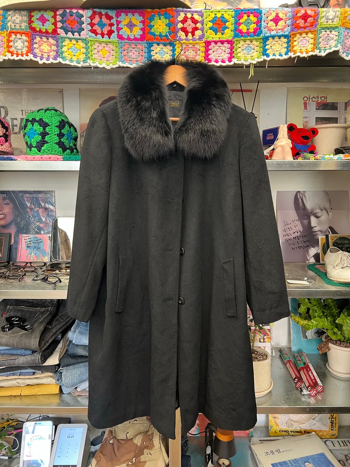 PALACE GARDEN Fox Fur Collar Wool Coat  상품이미지1