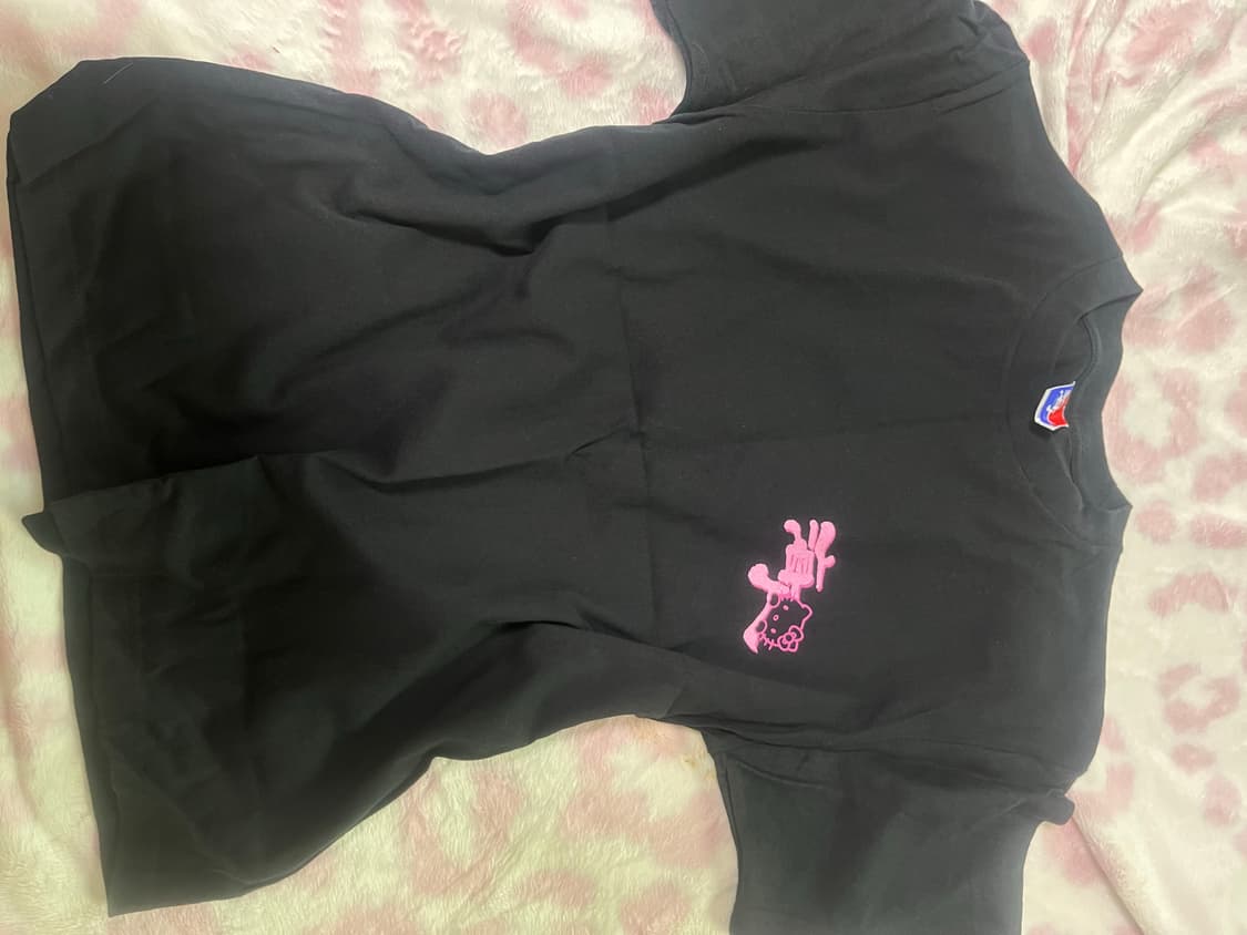 UMINGCHU 헬로키티 콜라보 반팔티 블랙 상품이미지3