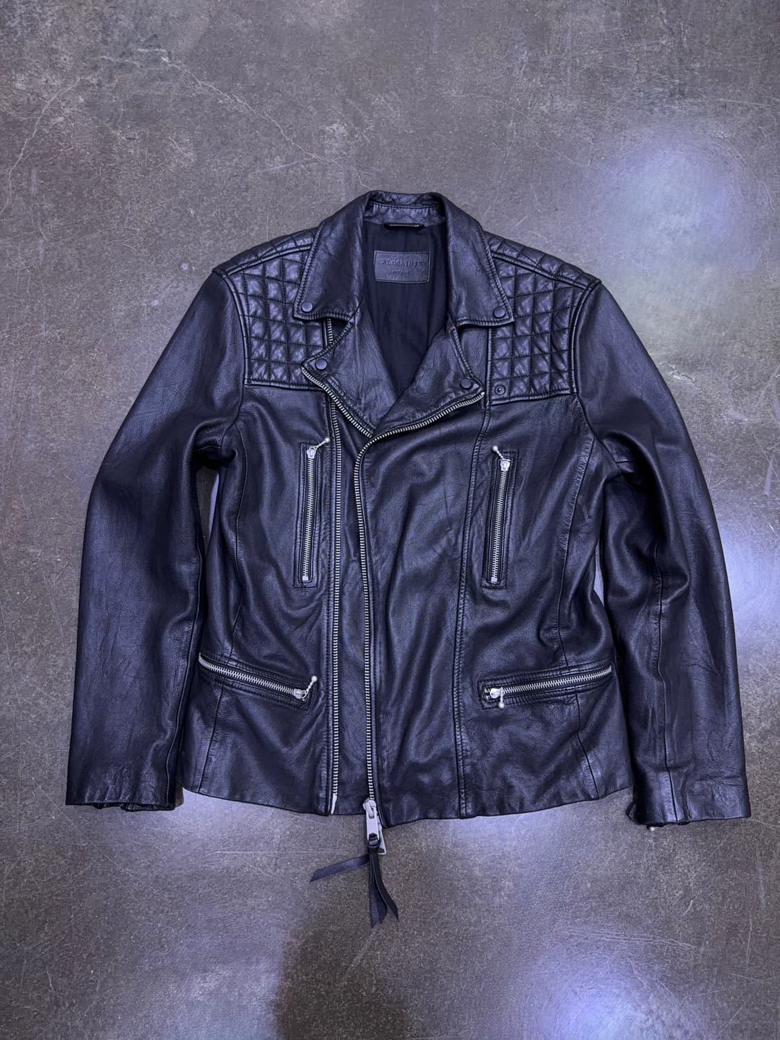 올세인츠 로울리 레더 바이커 염소 가죽자켓 M 상품이미지1