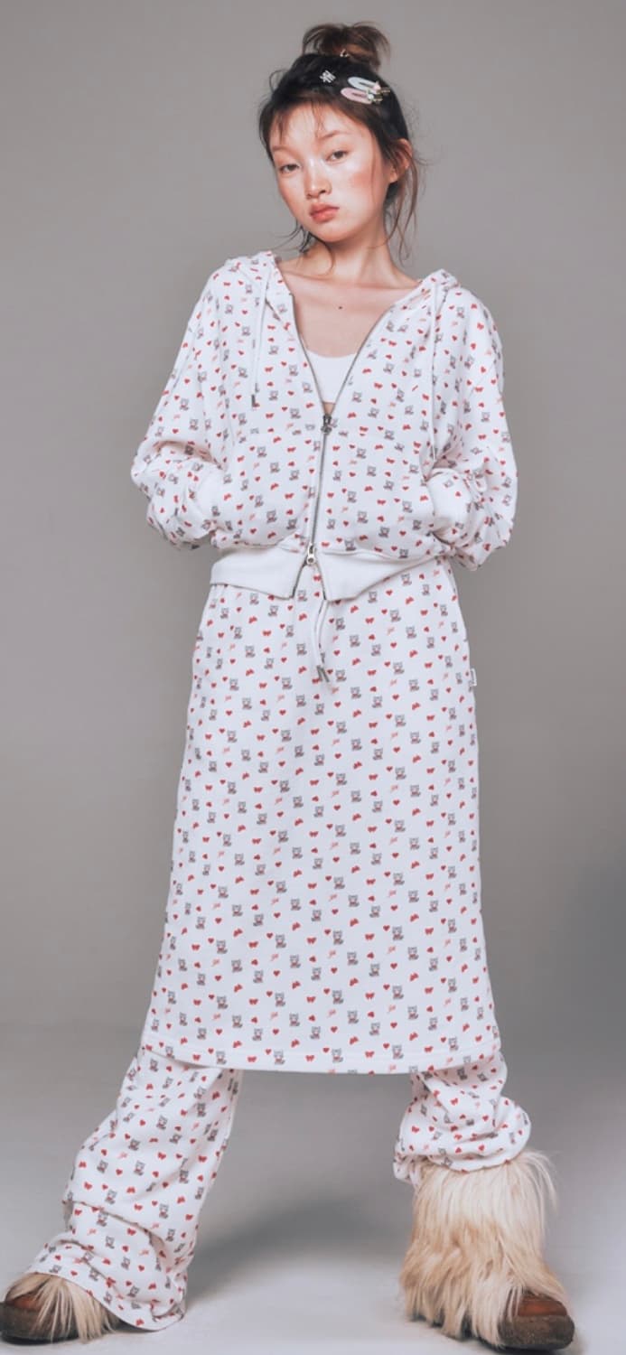 유희 패턴 레이어드 스커트 팬츠 상품이미지1