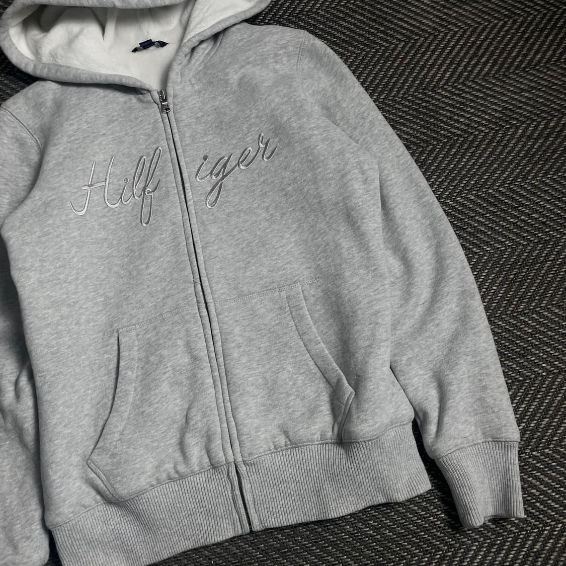 타미힐피거 자수로고 융 내피 후드집업 그레이 y 4826 상품이미지3