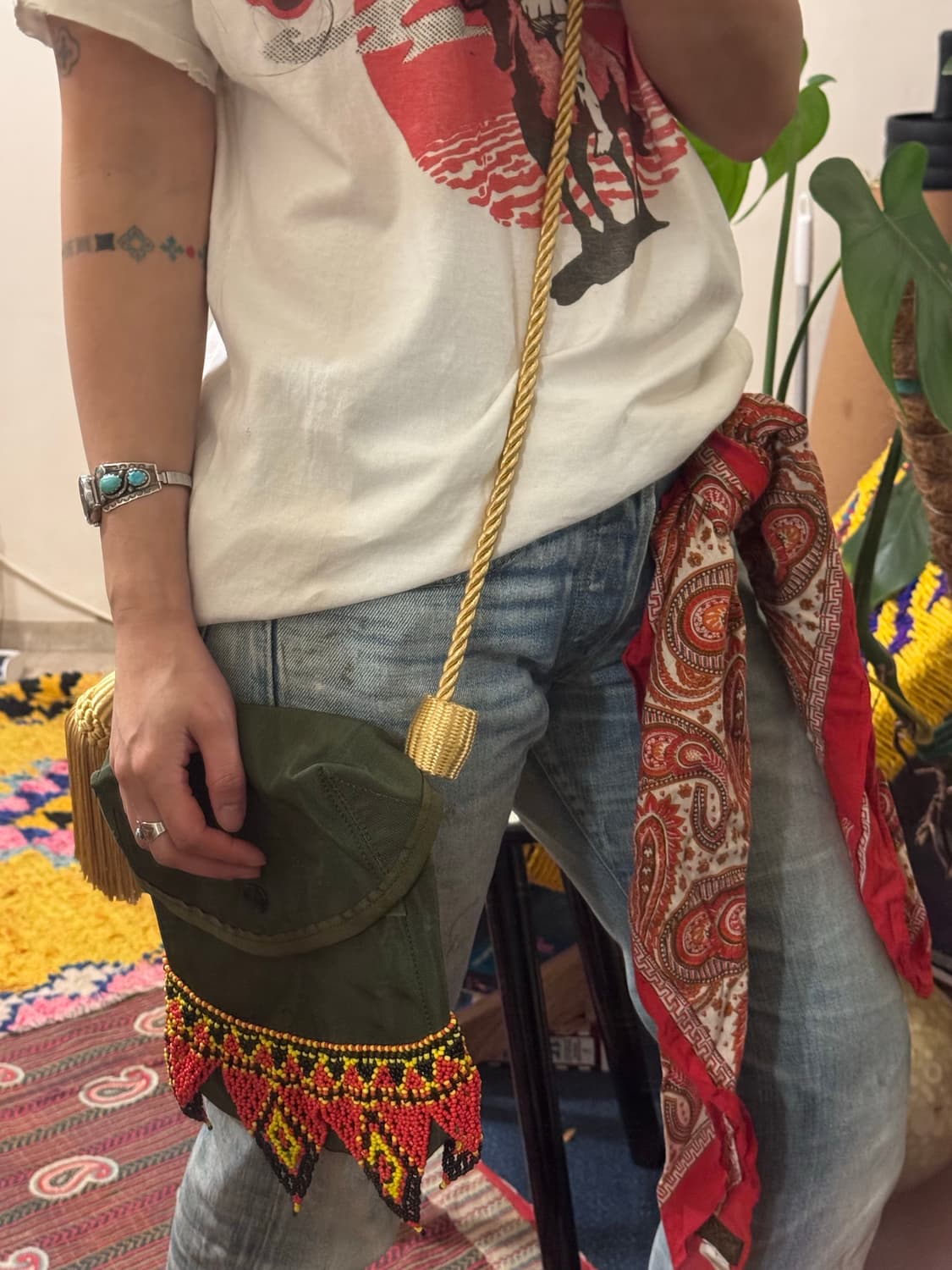 나나서카 /77circa 비즈 밀러터리 크로스백 상품이미지3