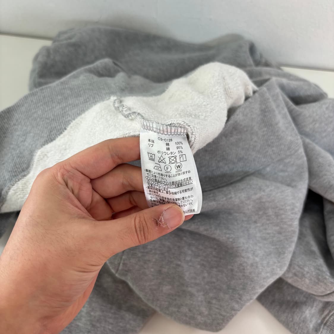 우먼L-XL 챔피온 그레이 기본로고 면 후드집업 상품이미지5