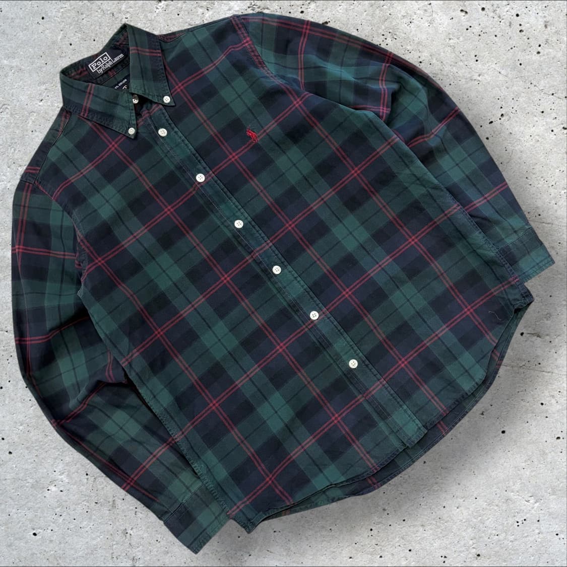 [S] 폴로 랄프로렌 타탄 체크 셔츠 그린 B804 상품이미지1