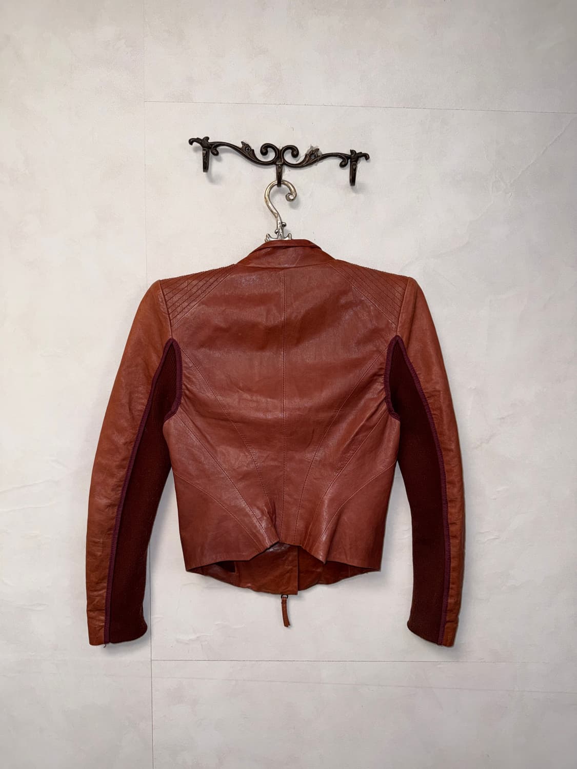 Brick orange red lamb skin two ways jk 상품이미지4