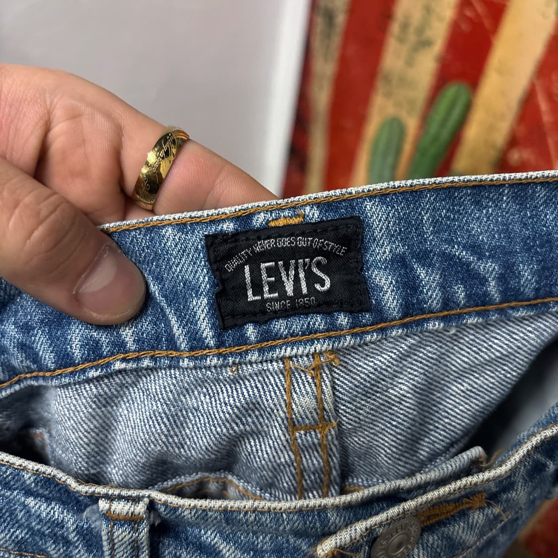 90s 리바이스 실버탭 루즈 스트레이트 데님팬츠 N1191   상품이미지8