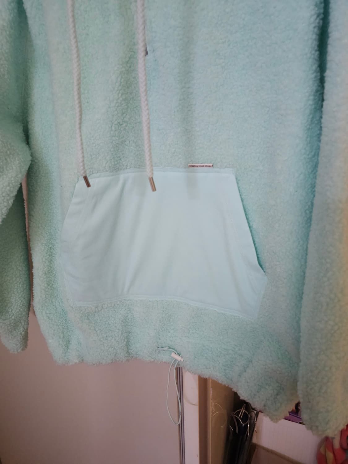 안다르 플리스 후드티 민트 2사이즈 상품이미지3