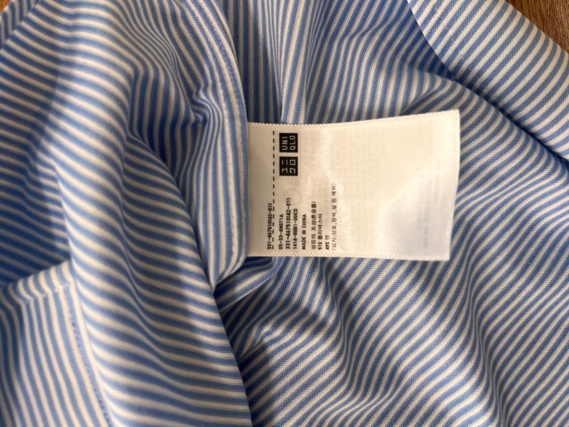 유니클로 스트라이프 셔츠  상품이미지4