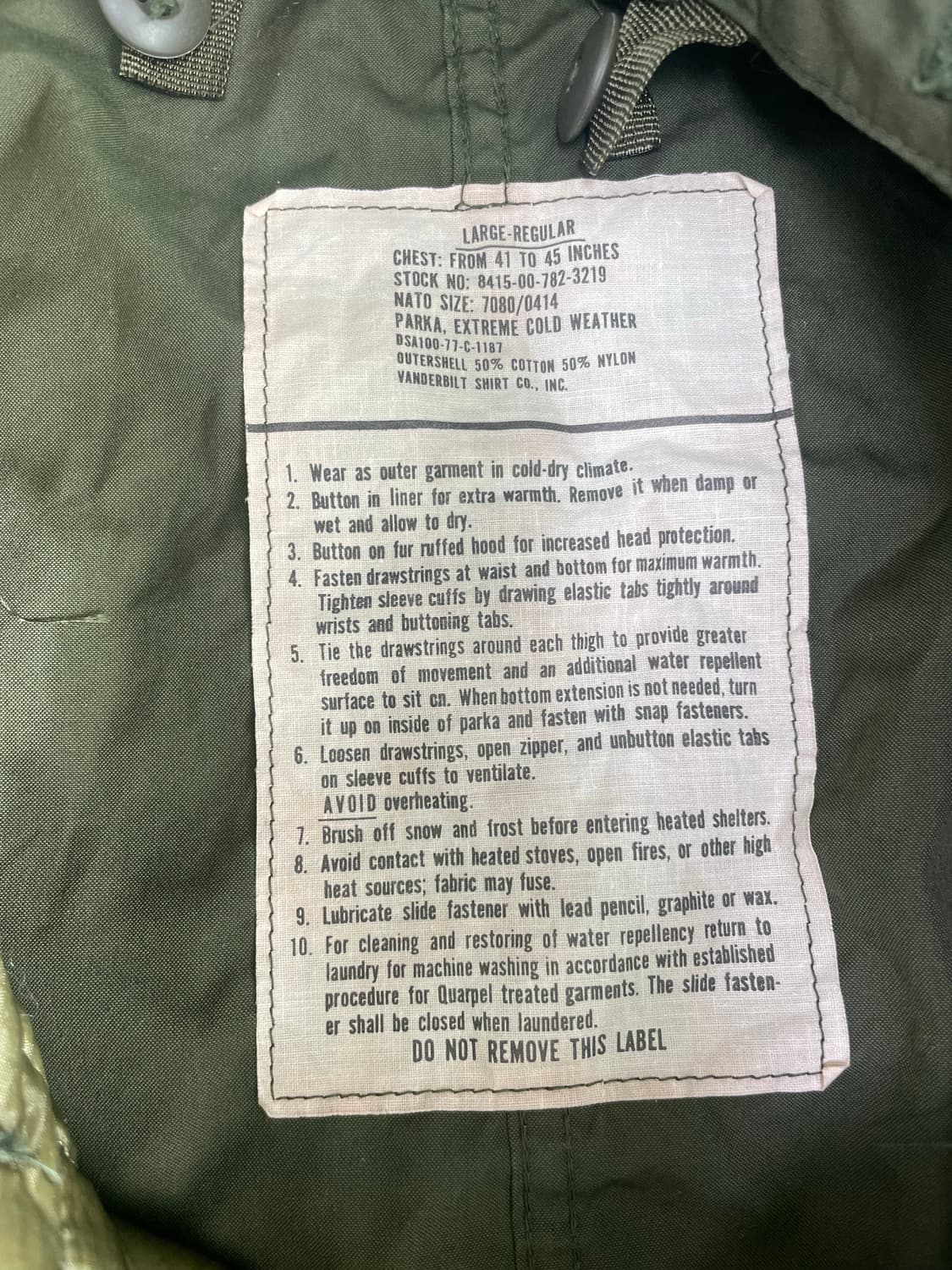 m65 피쉬테일 오리지널 라지 풀세트 데드스탁급 상품이미지10