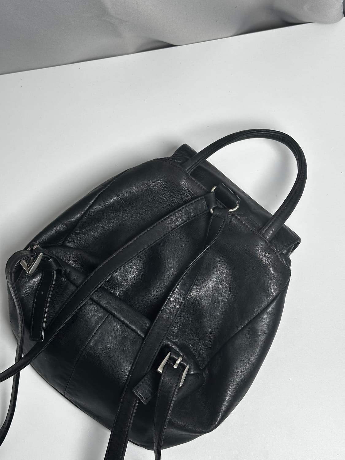 프라다 빈티지 블랙 램스킨 미니 백팩 상품이미지8