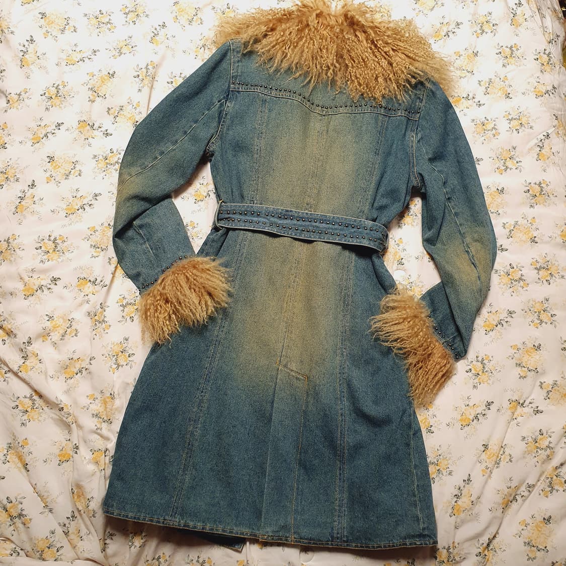 세실맥비 빈티지 리얼 티벳 램퍼 스터드데님 코트 오네갸루 라떼갸루 y2k 상품이미지2