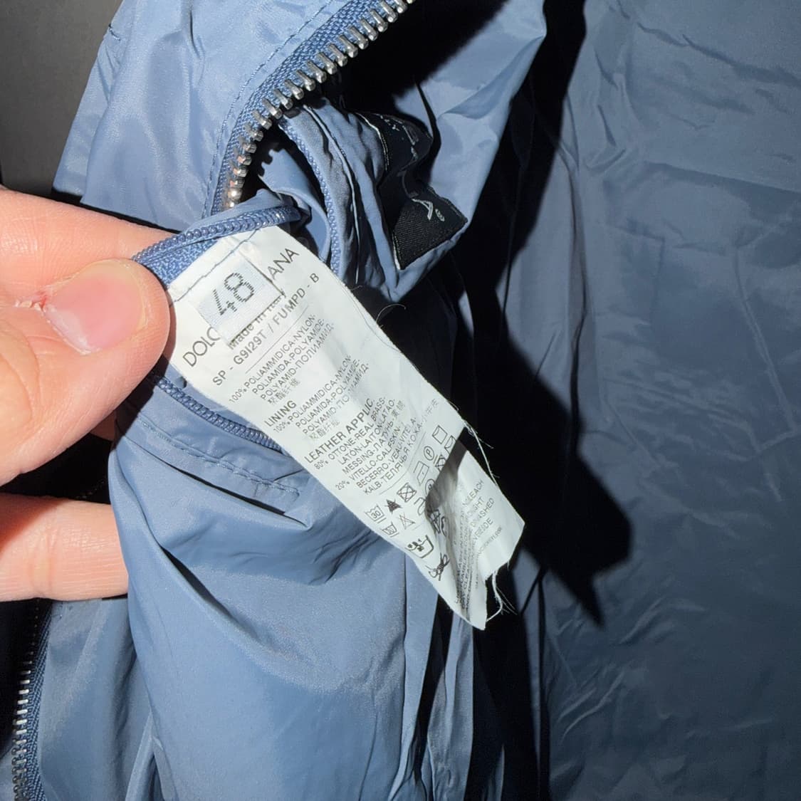 돌체앤가바나 플레이트 디테일 라이더 블루종 자켓 48(95) 상품이미지10