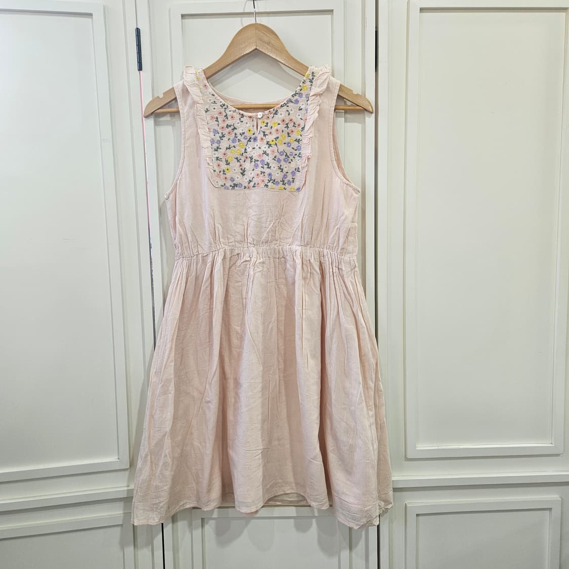 (ehka sopo) 플라워 자수 코튼 원피스 상품이미지1