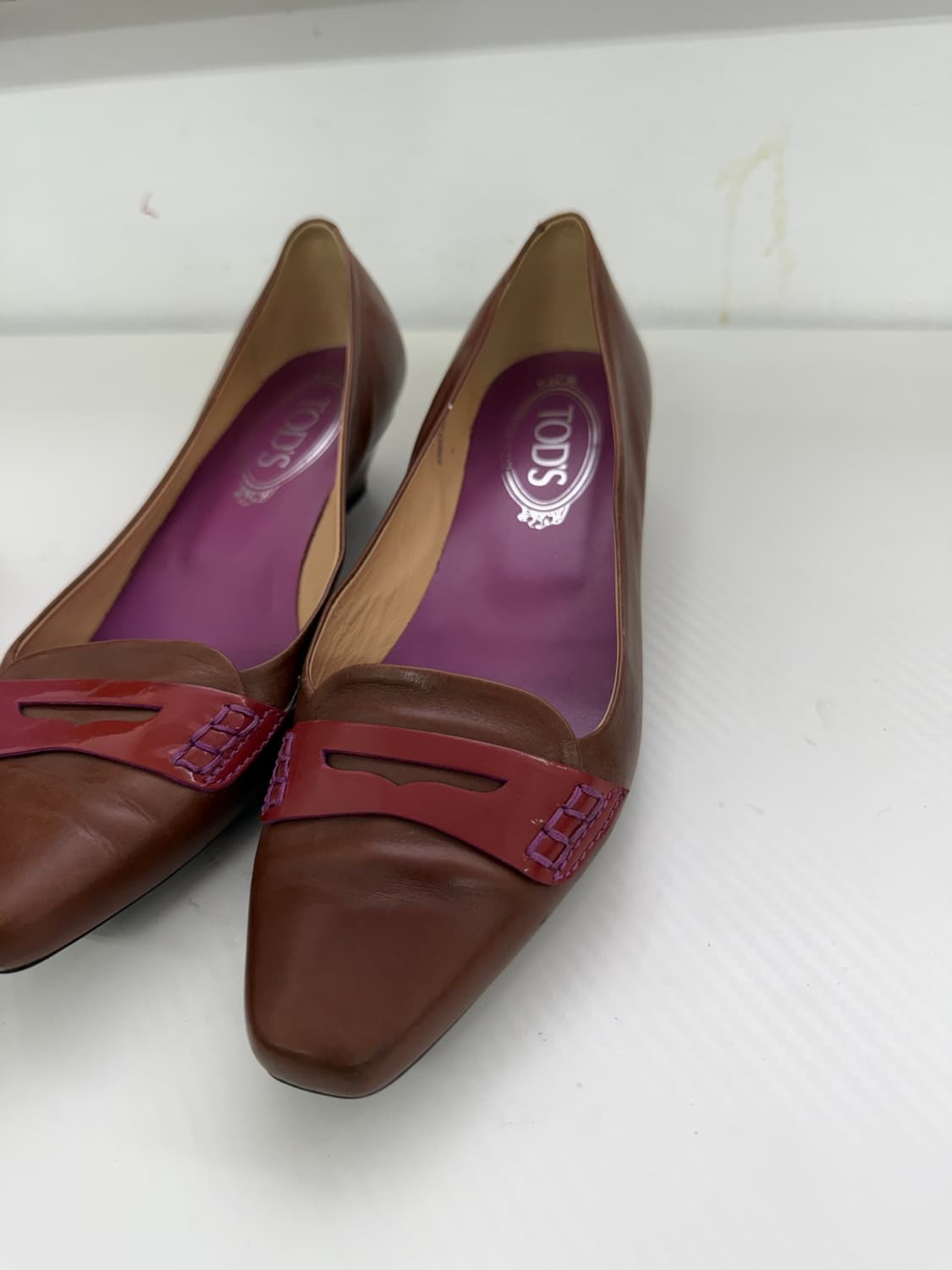 정품) TODS 토즈 브라운 플랫 슈즈 37 상품이미지2