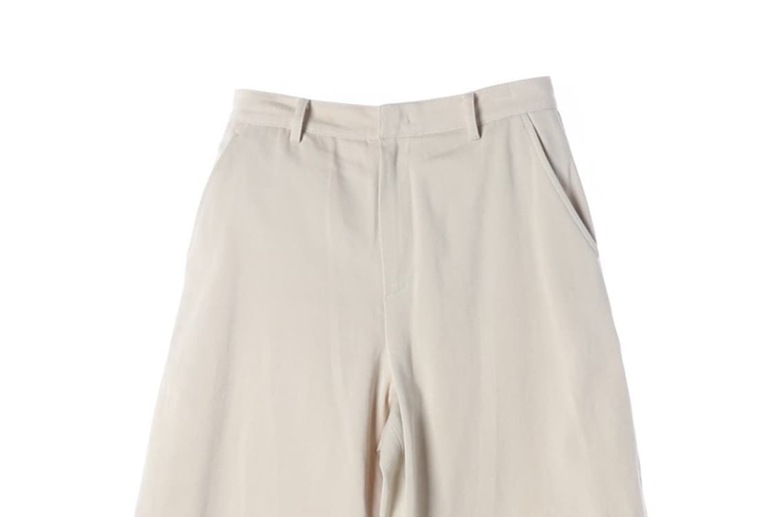 파사드패턴 코튼 와이드 팬츠 아이보리 S 상품이미지3