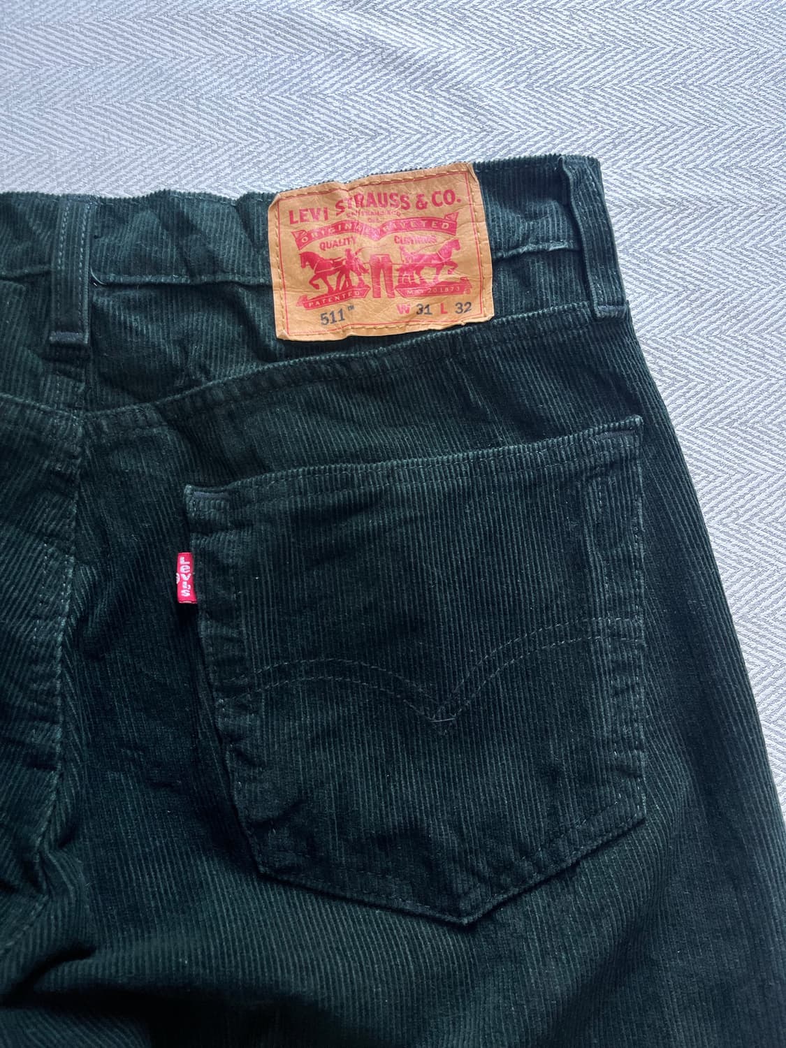 리바이스 511 다크그린 레드탭 코듀로이 팬츠 바지 31인치 상품이미지6