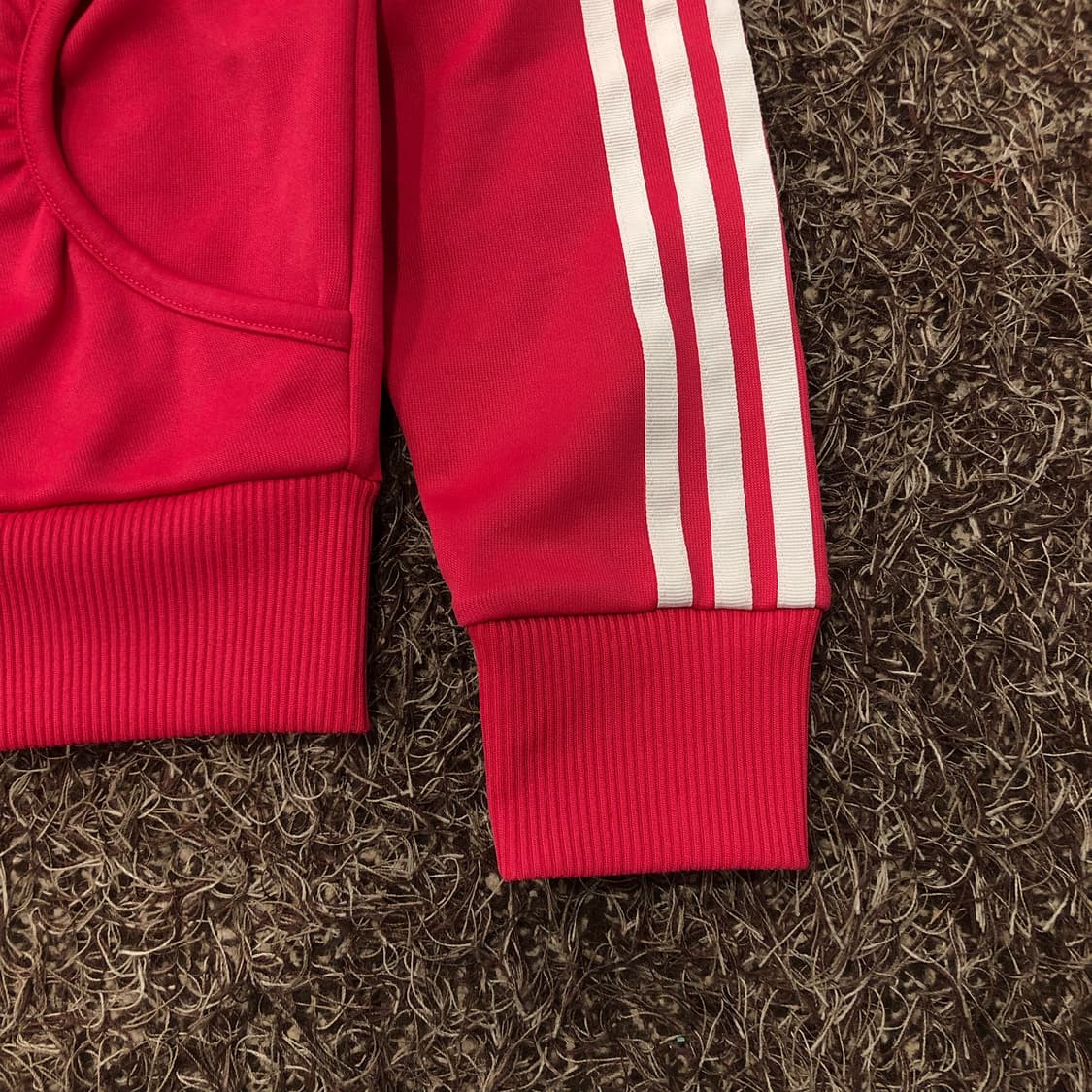 S 아디다스 핑크 후드 져지 트랙 자켓 상품이미지3