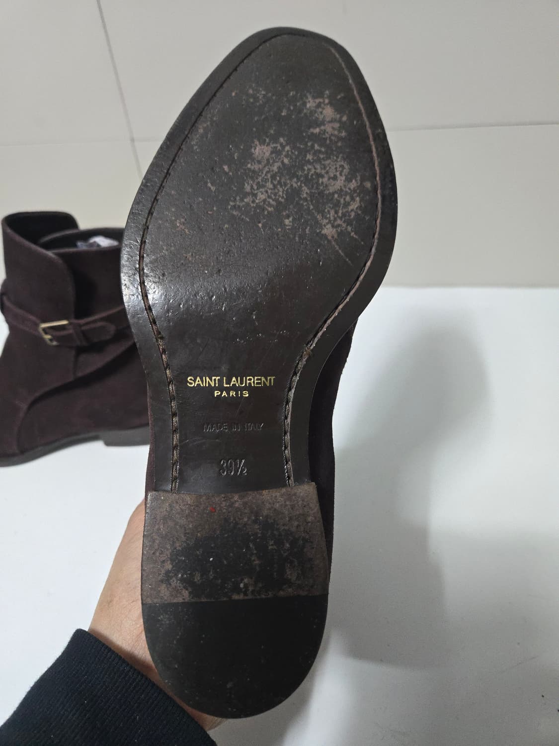 생로랑 조드퍼 스웨이드 부츠 39 1/2 (255) 상품이미지9