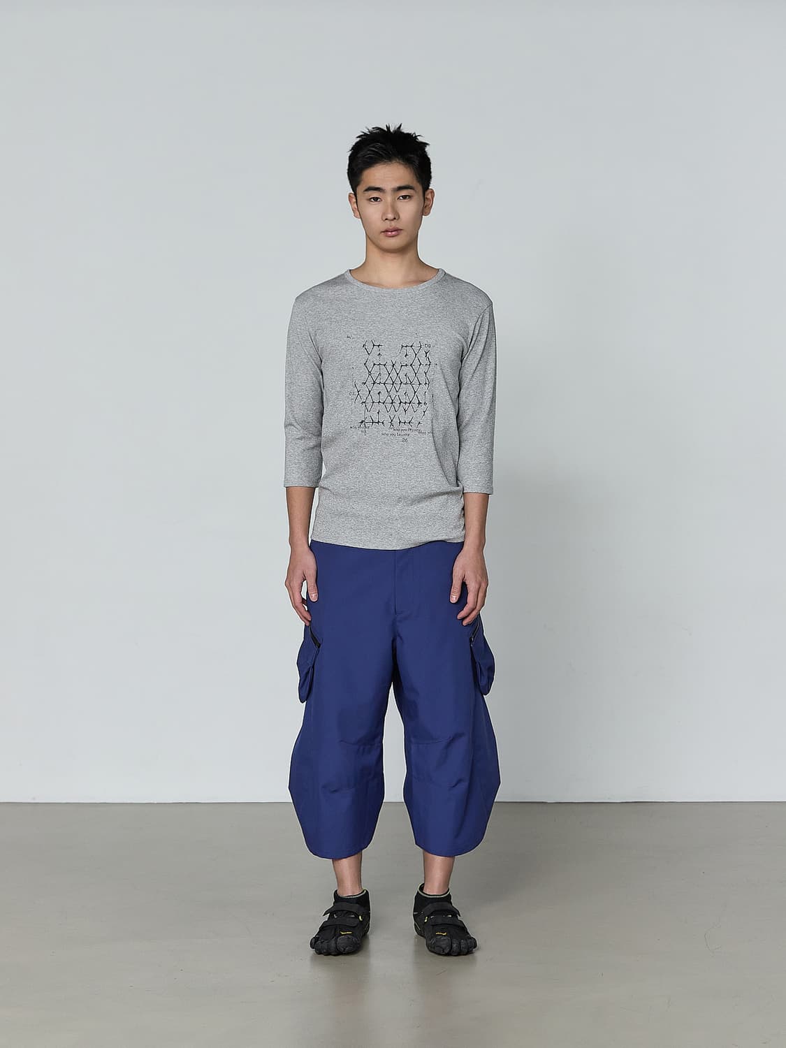 산산기어 LATTICE T-SHIRT [MELANGE GREY] 상품이미지2
