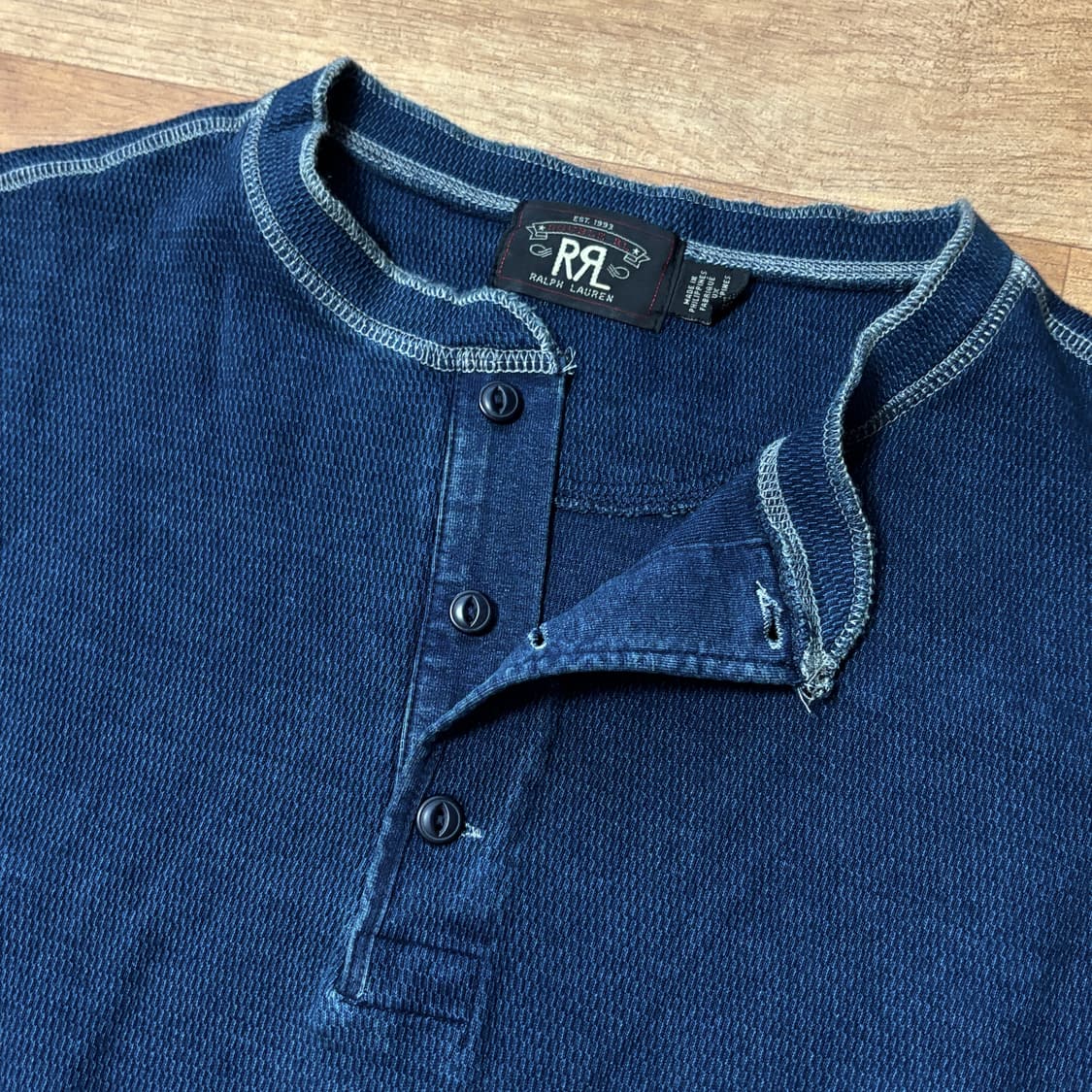 RRL / 폴로 더블알엘 빈티지 피니쉬드 헨리넥 티셔츠 상품이미지5