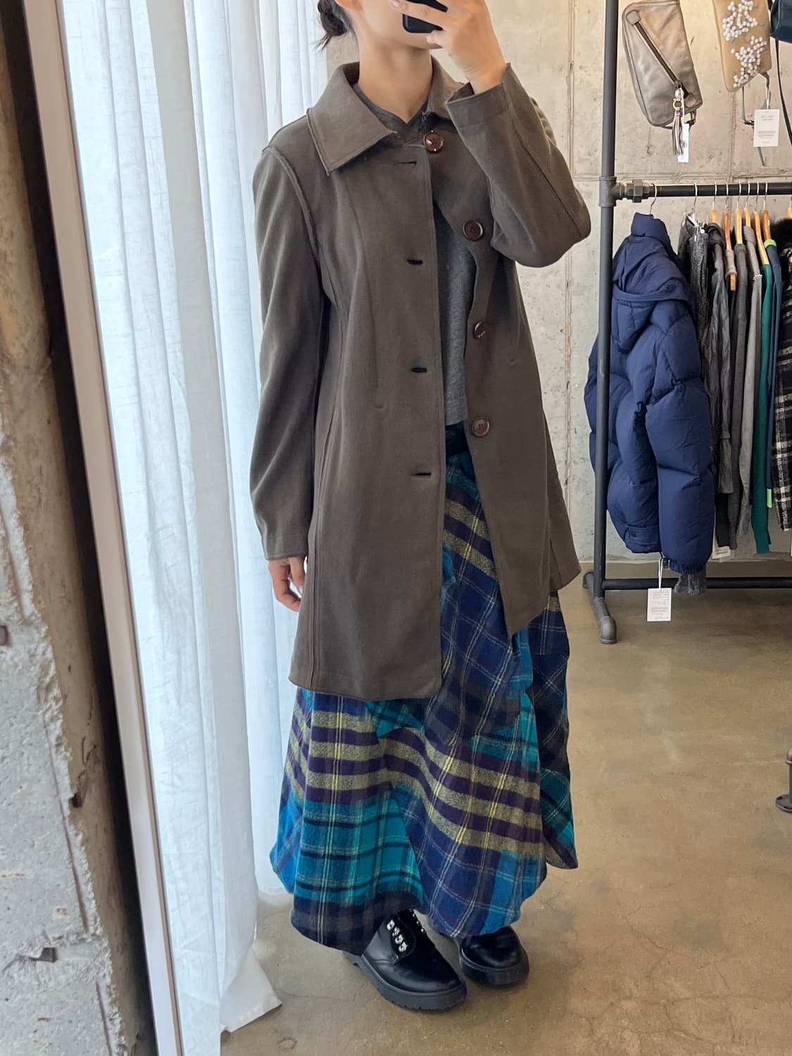 ZUCCA 빅 버튼 롱 코트 상품이미지5