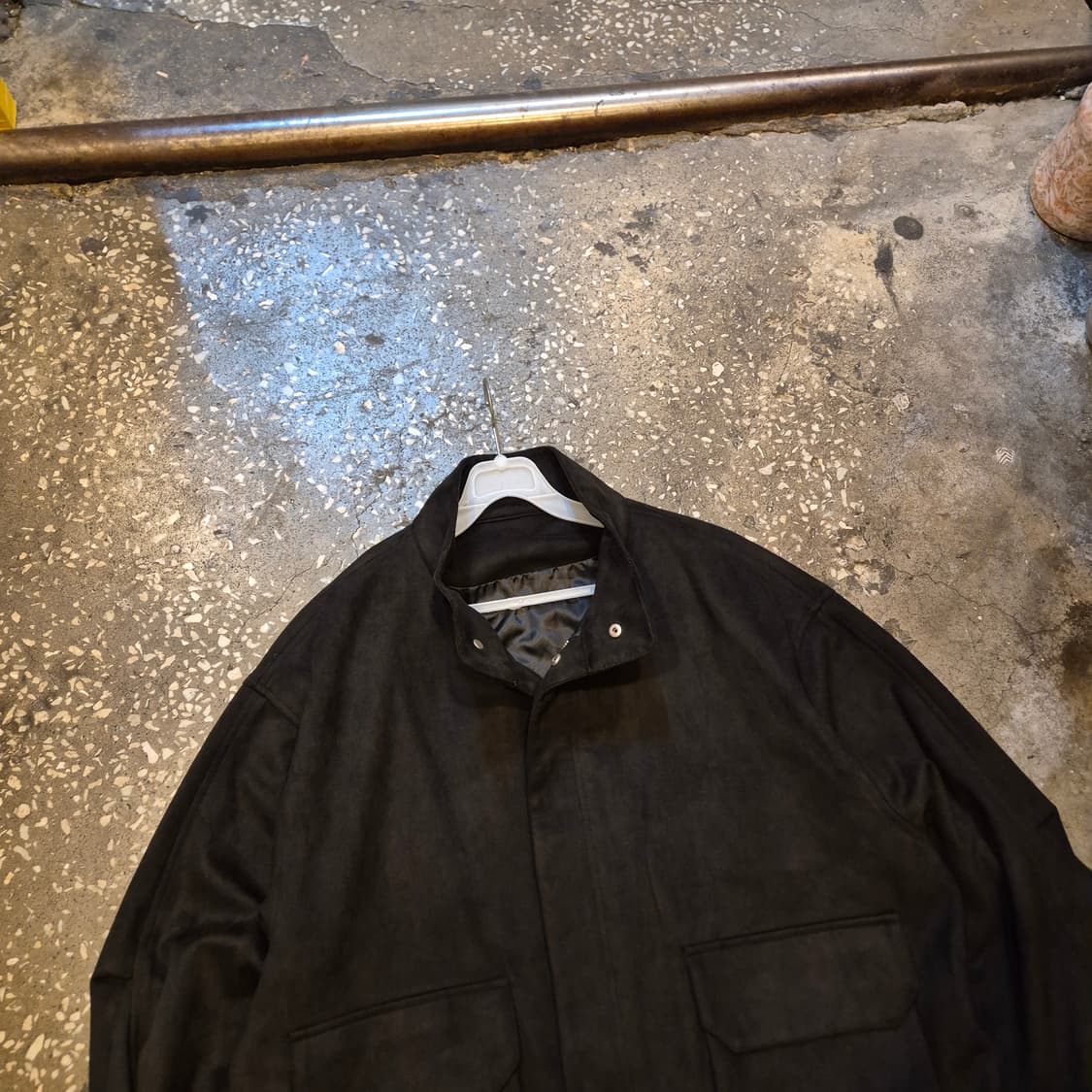 M 차이나카라 블랙 오버핏 스웨이드자켓 상품이미지8